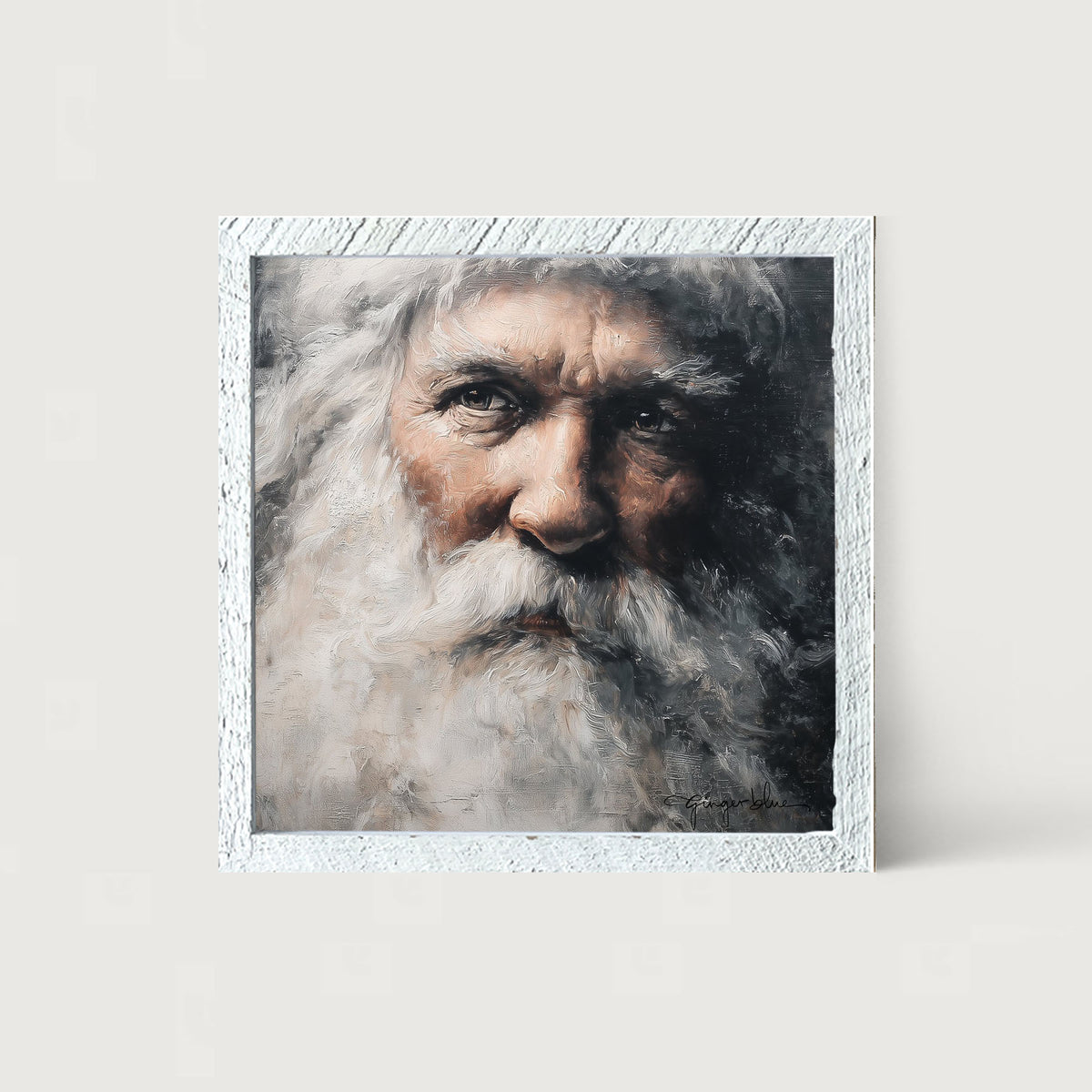 Gazing Santa - Framed Art