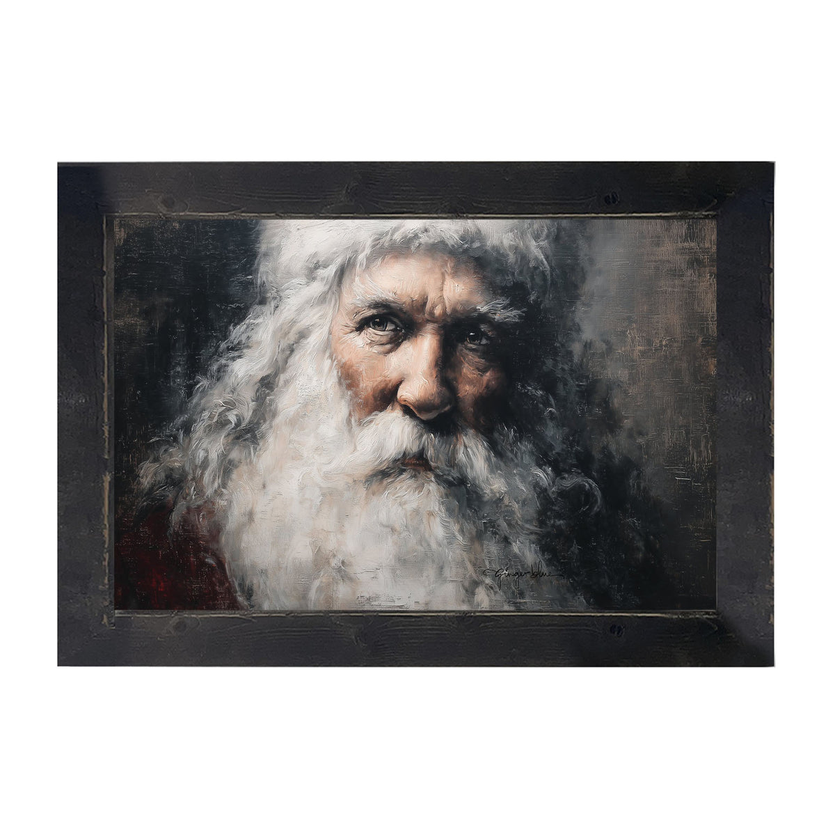 Gazing Santa - Framed Art