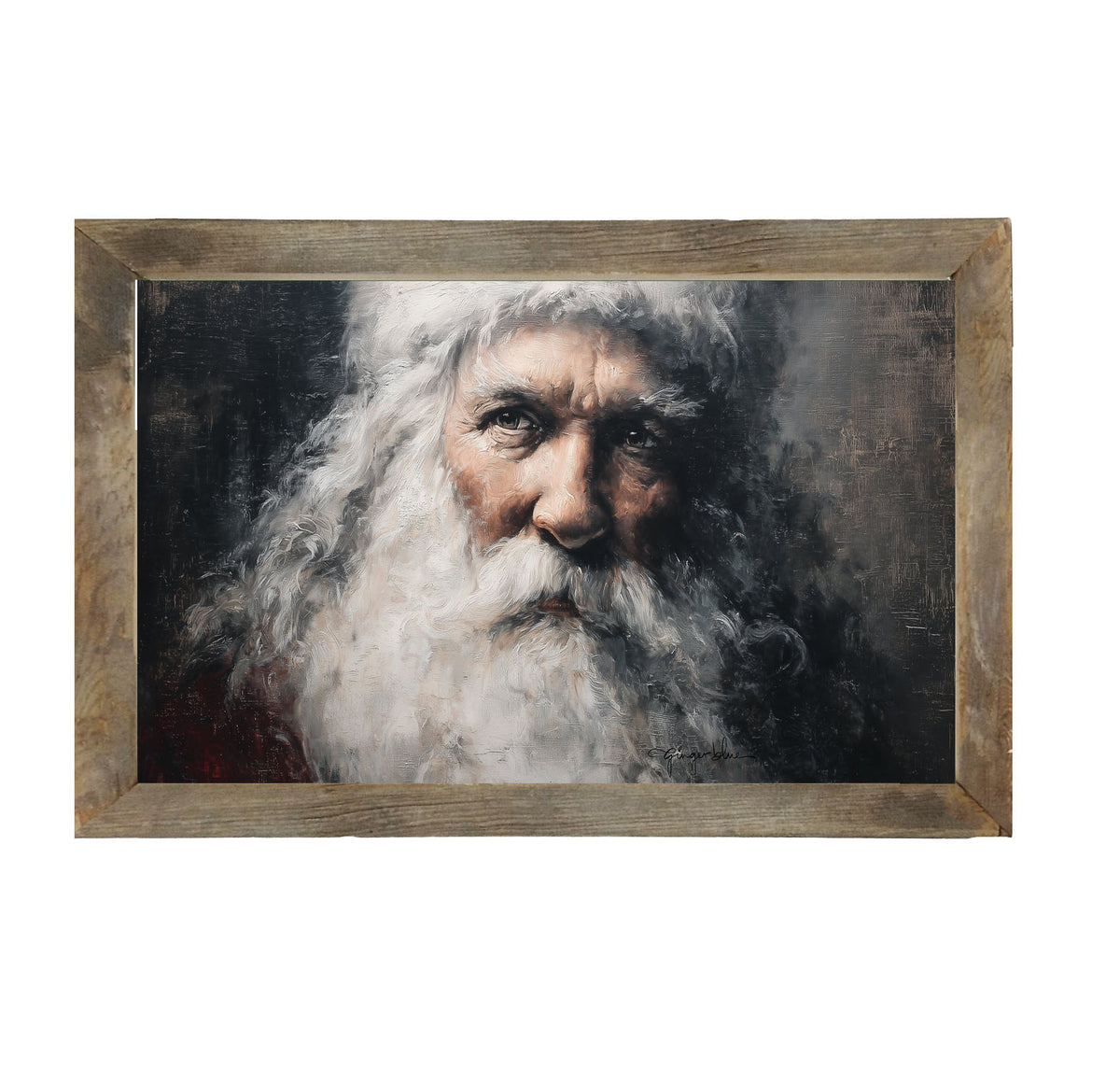 Gazing Santa - Framed Art