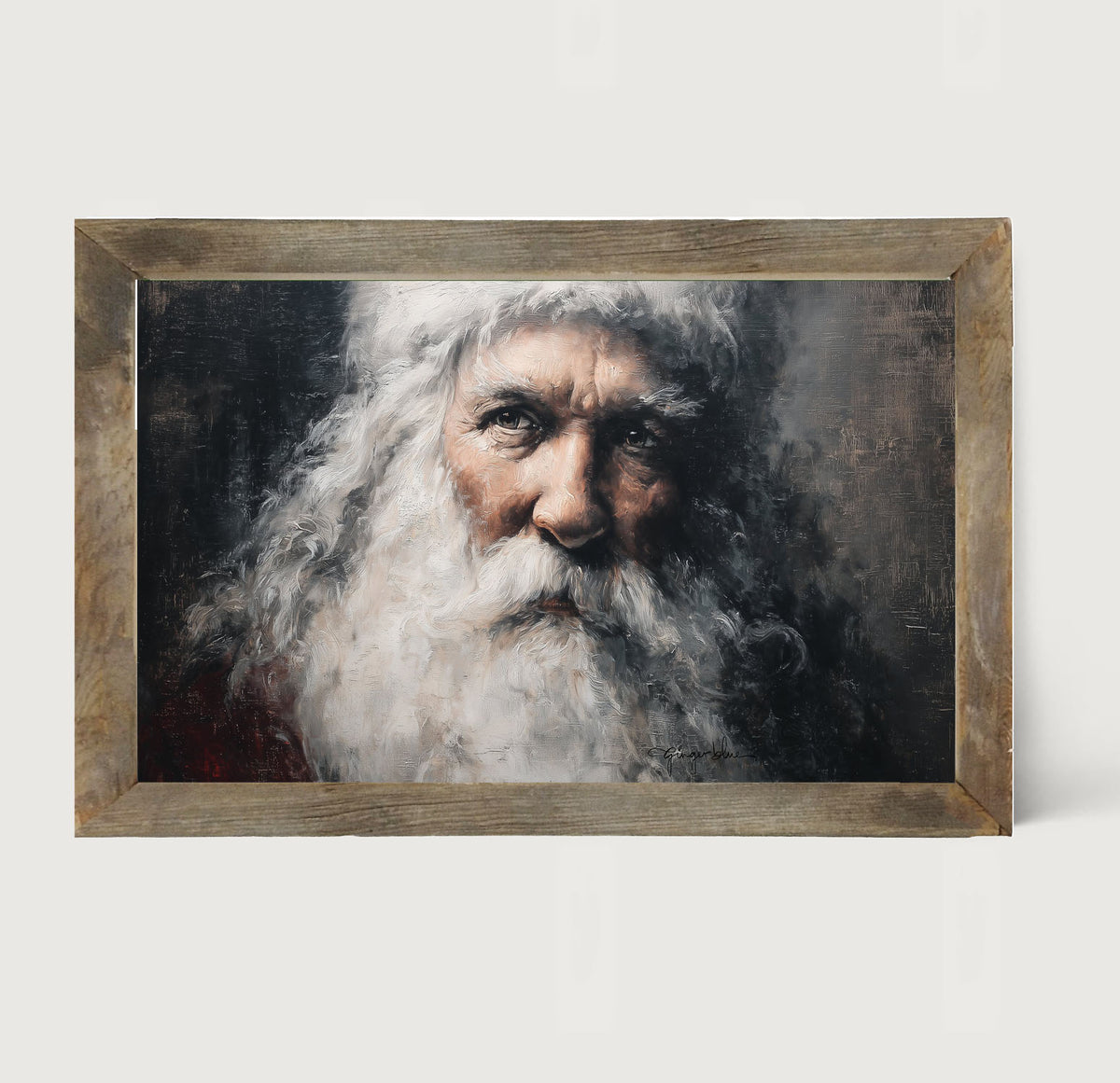 Gazing Santa - Framed Art