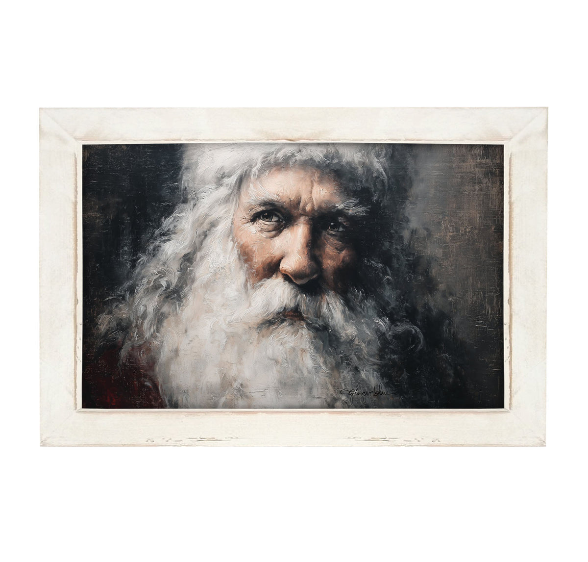 Gazing Santa - Framed Art