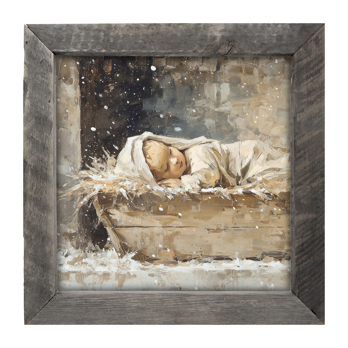 Baby Jesus Sleeping - Framed Art