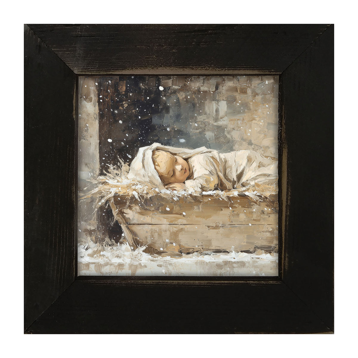 Baby Jesus Sleeping - Framed Art