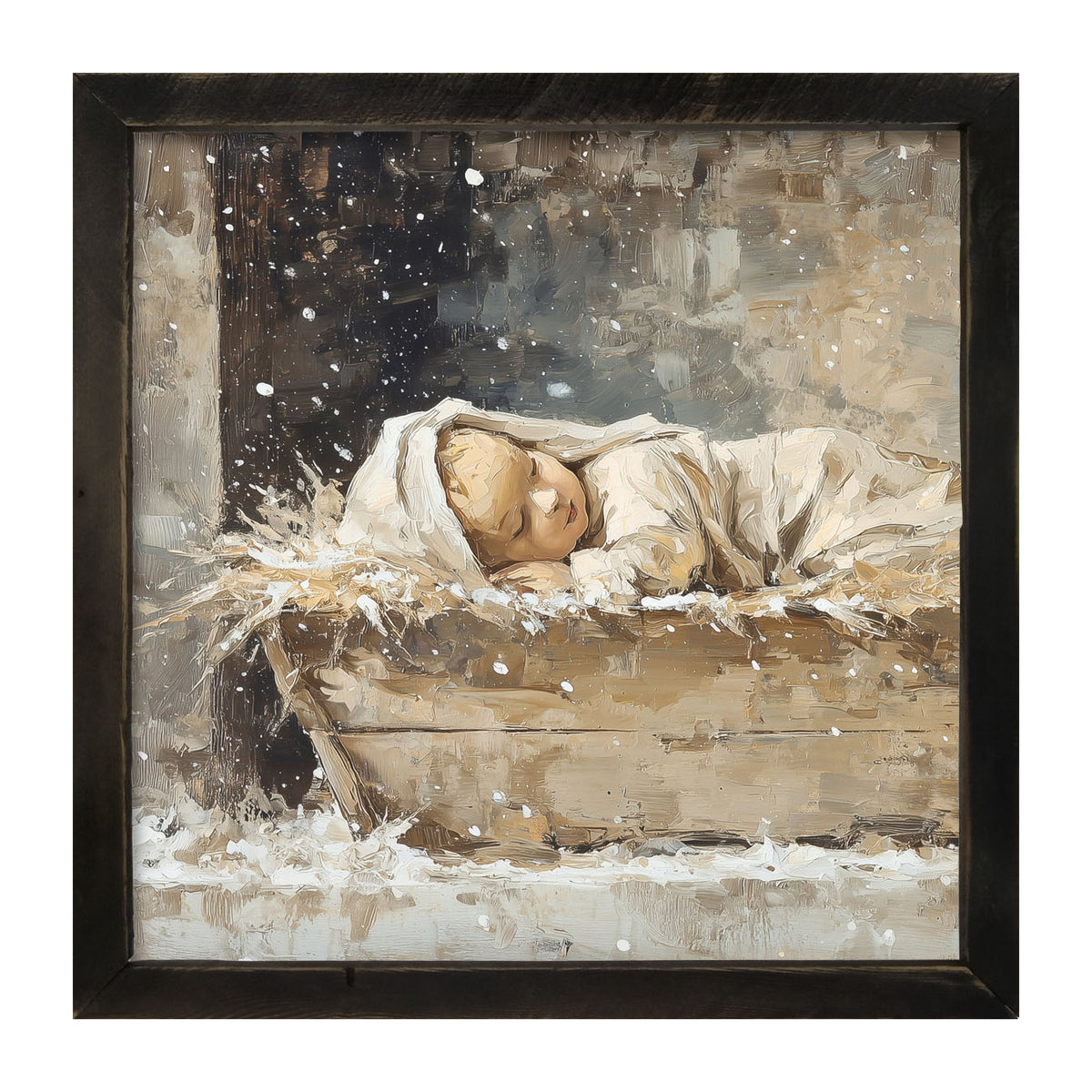 Baby Jesus Sleeping - Framed Art