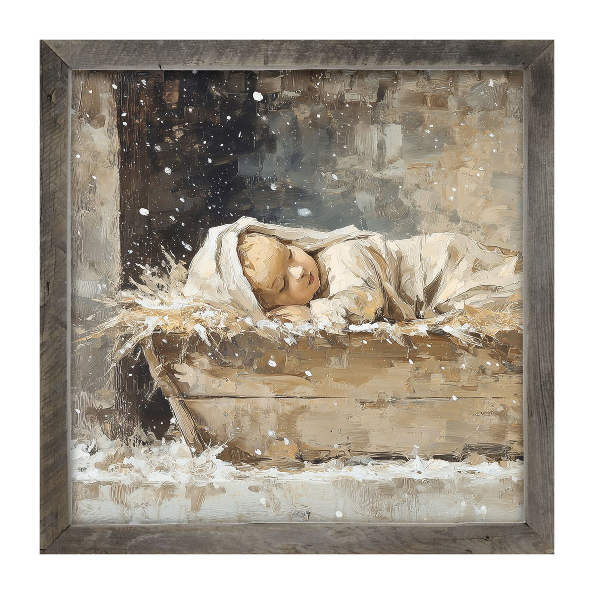 Baby Jesus Sleeping - Framed Art