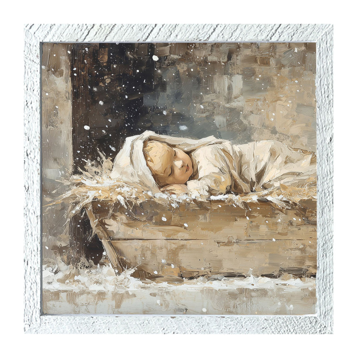 Baby Jesus Sleeping - Framed Art