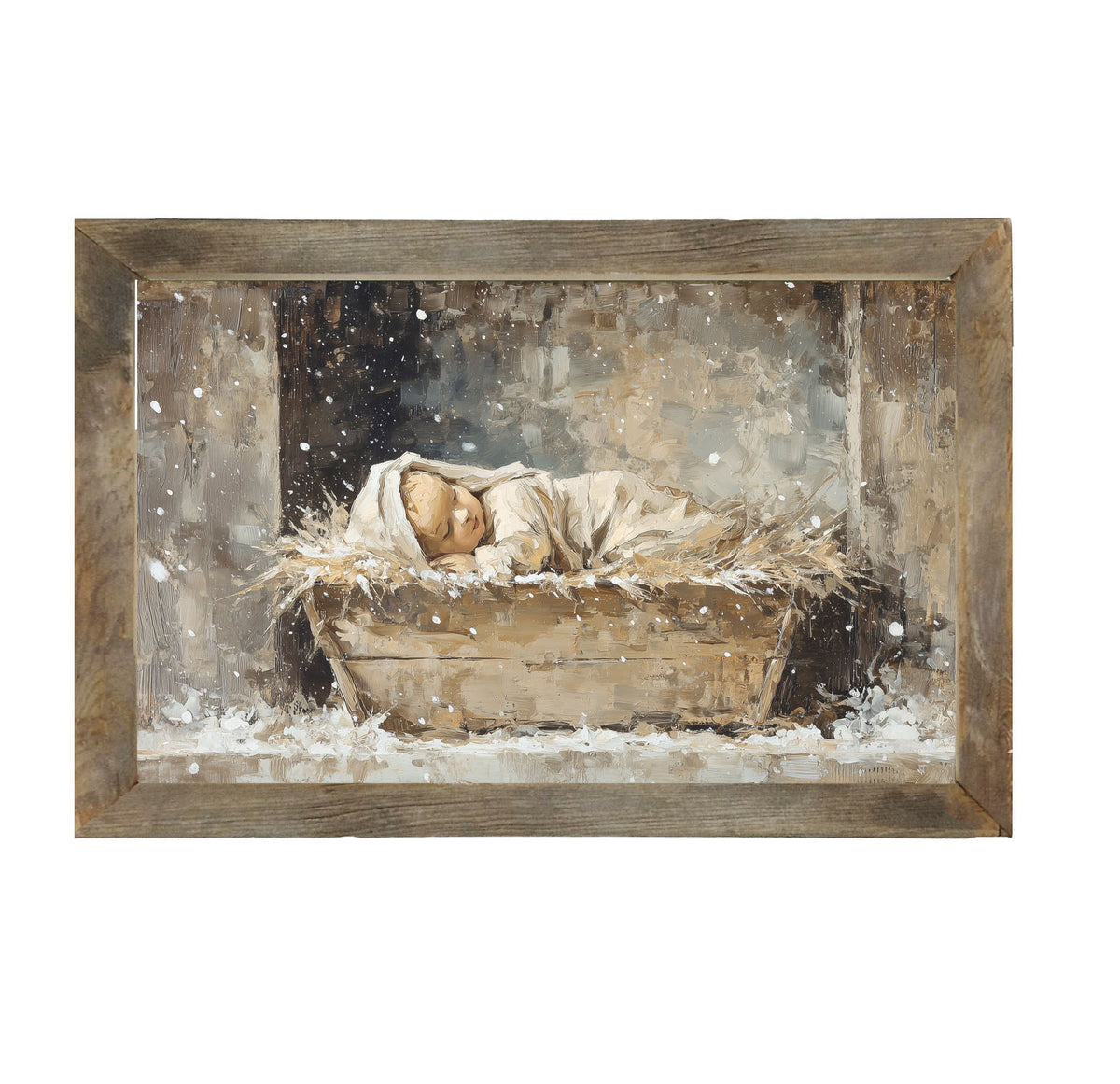 Baby Jesus Sleeping - Framed Art
