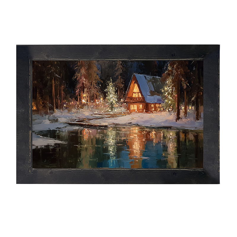Christmas at the Lake House - Framed Art