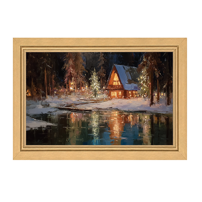 Christmas at the Lake House - Framed Art