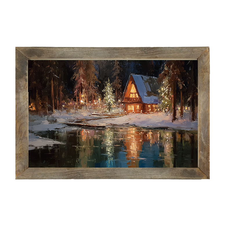 Christmas at the Lake House - Framed Art