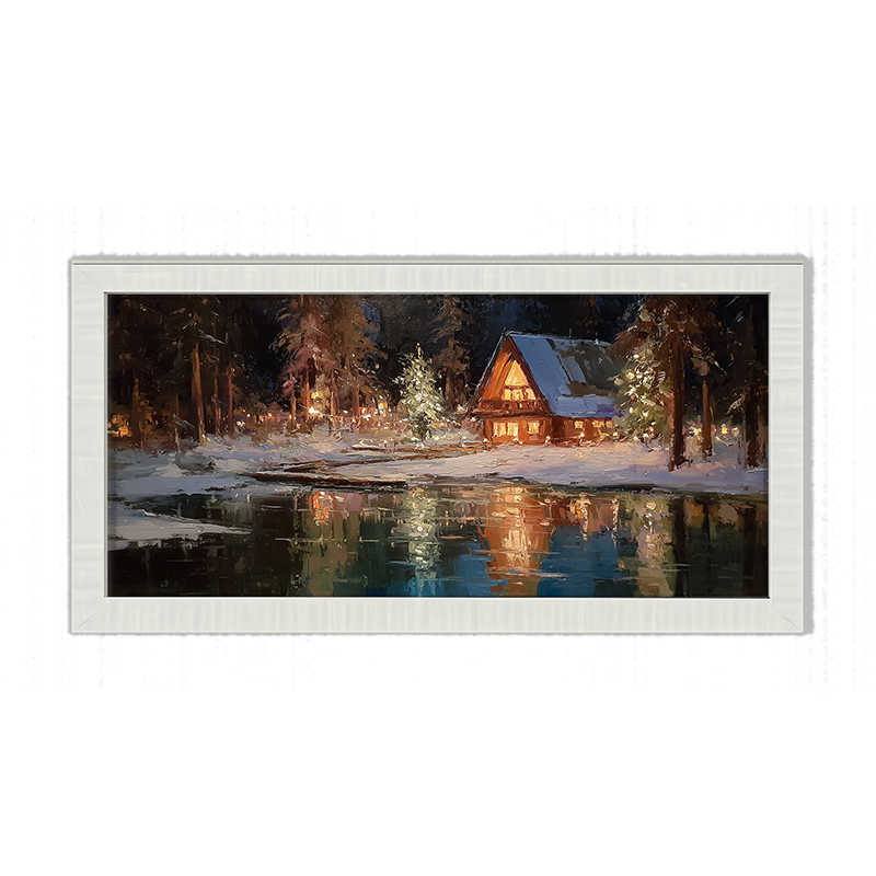 Christmas at the Lake House - Framed Art