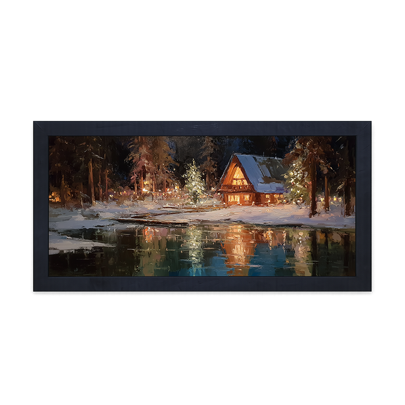 Christmas at the Lake House - Framed Art