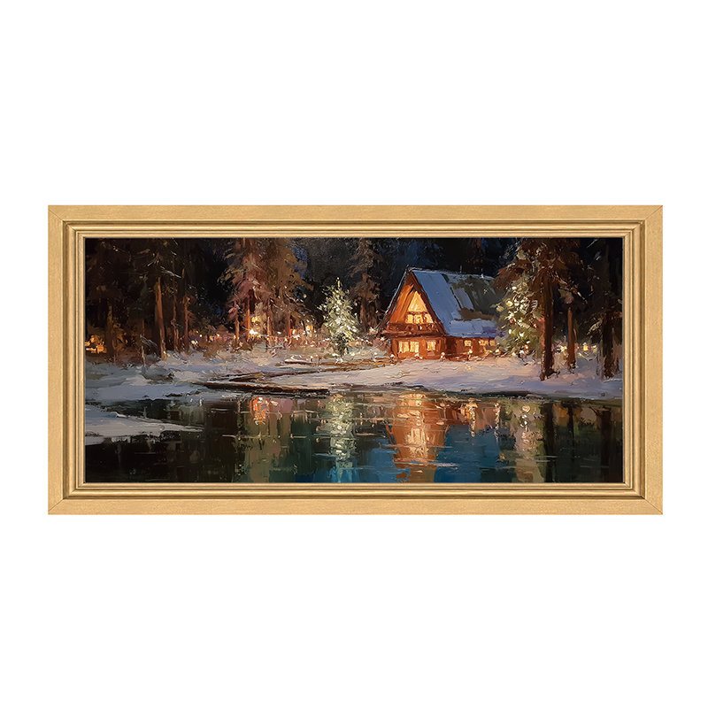 Christmas at the Lake House - Framed Art