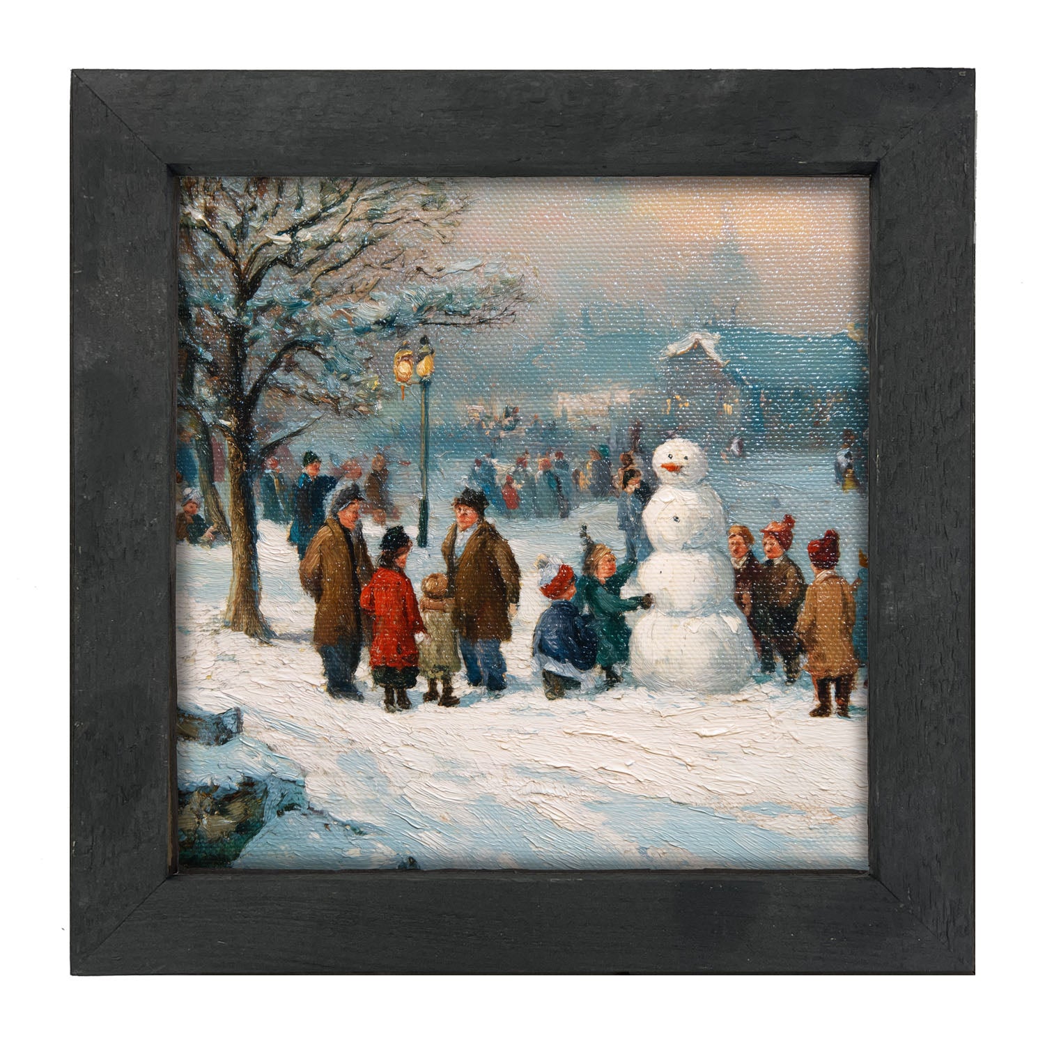 Town Park in Winter - Framed Art