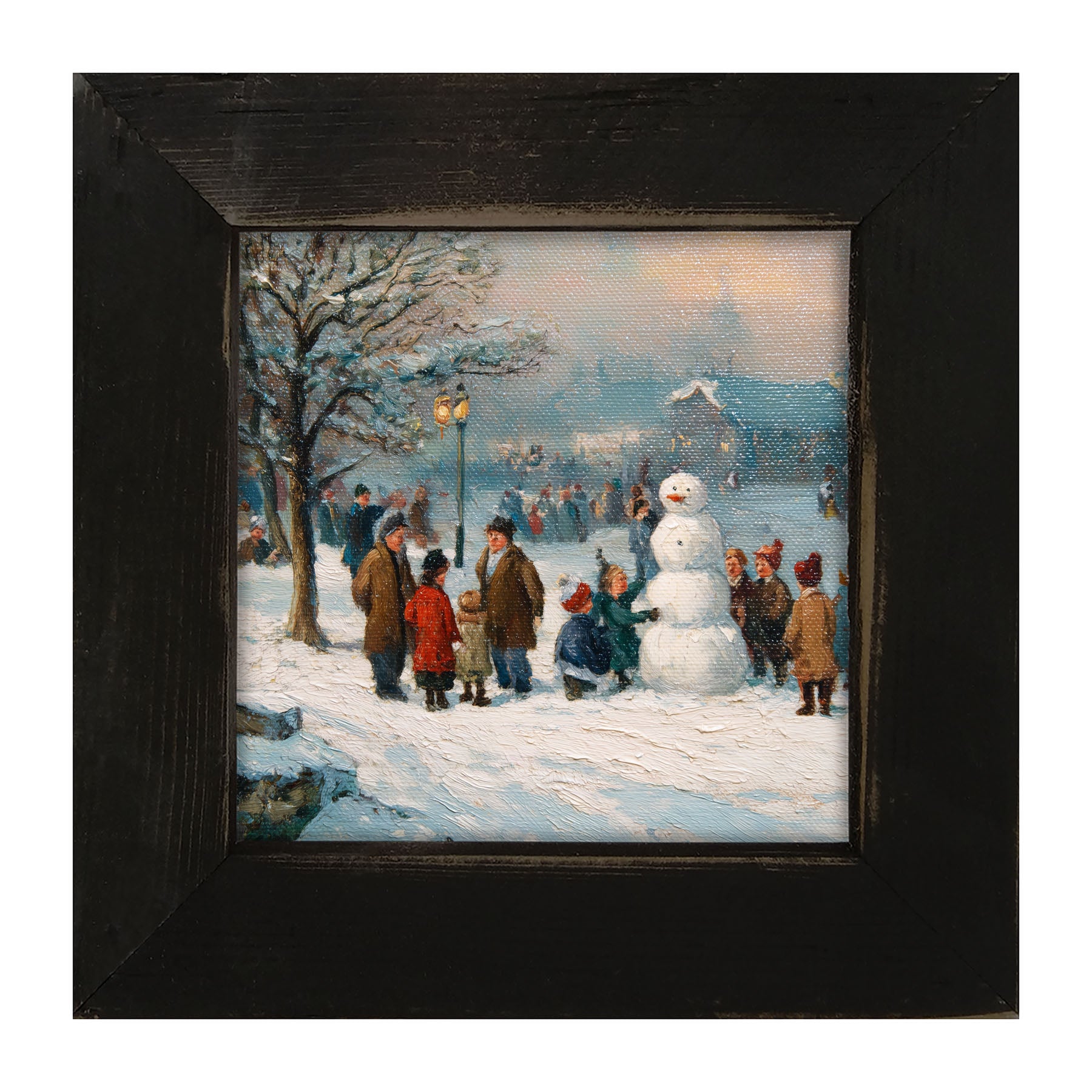 Town Park in Winter - Framed Art