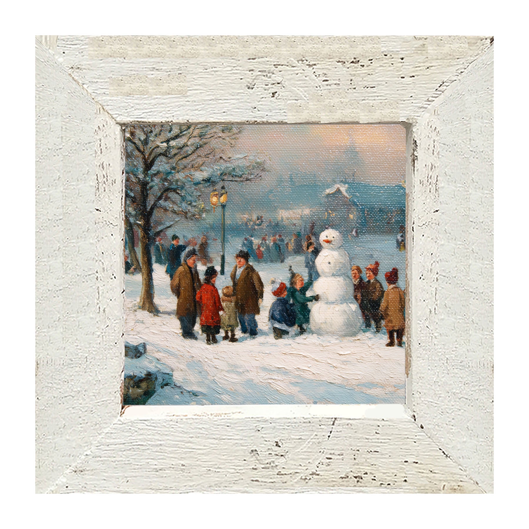 Town Park in Winter - Framed Art