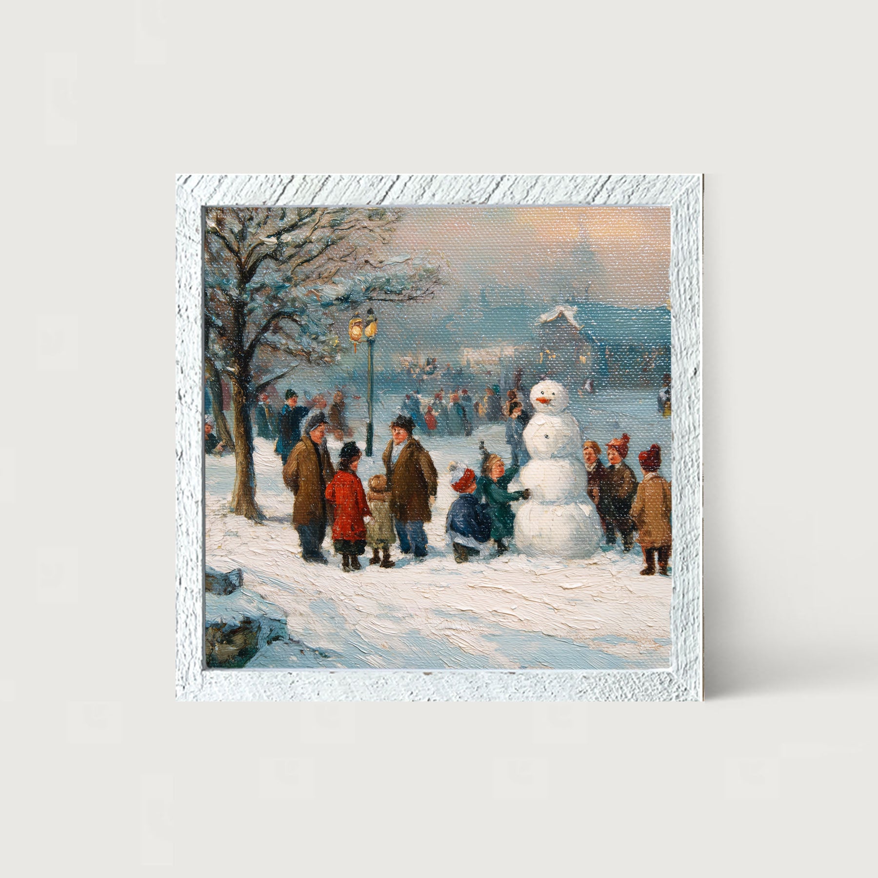 Town Park in Winter - Framed Art