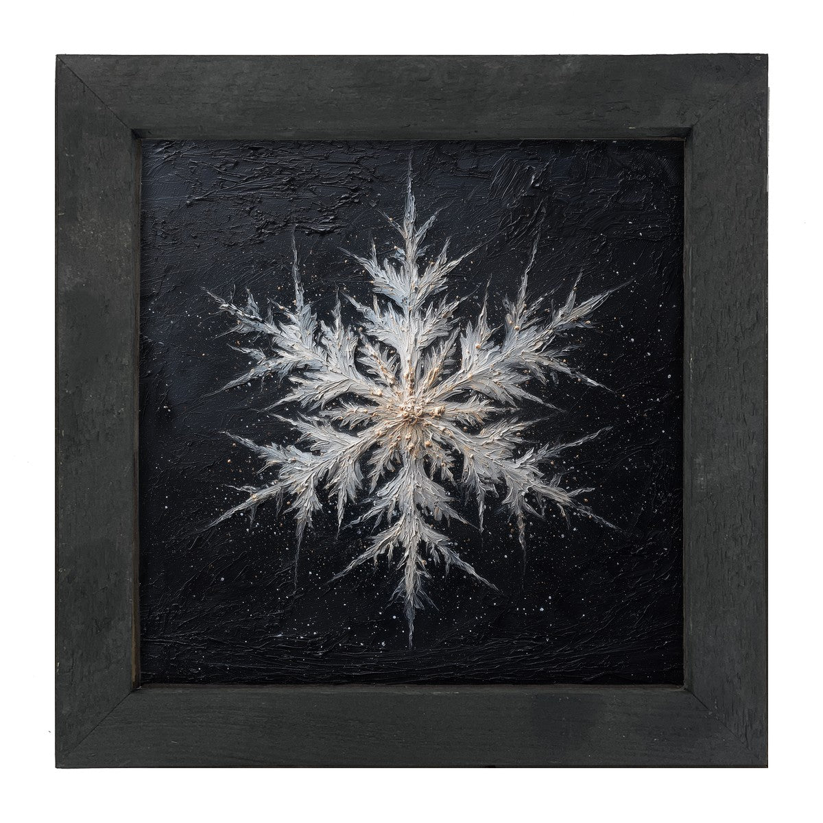Snowflake with Pointed Center - Framed Art