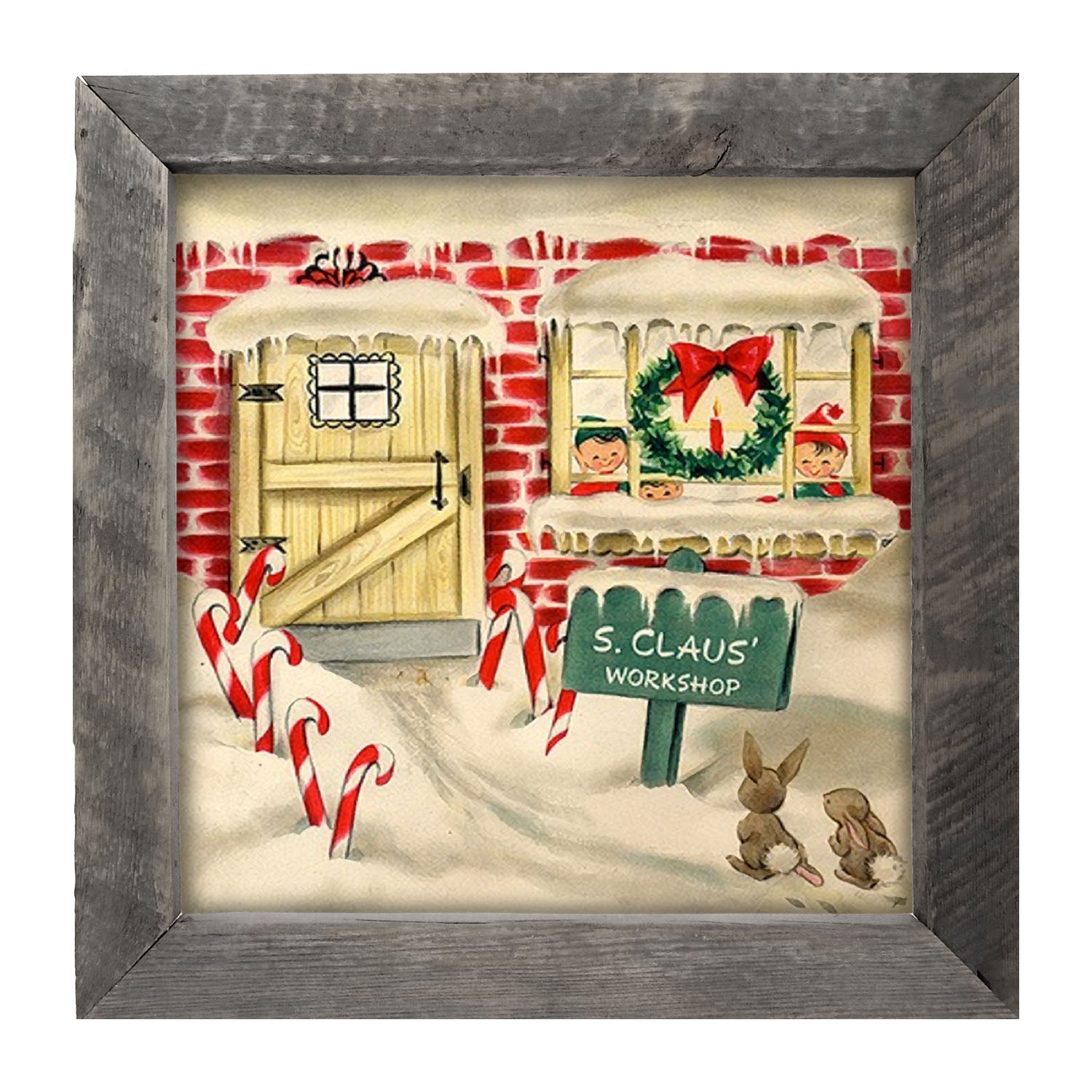 Santa Claus Workshop - Framed art