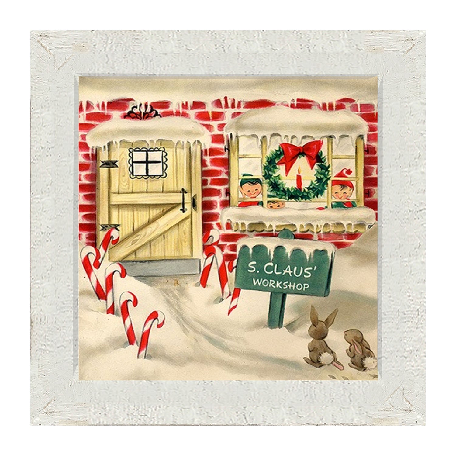 Santa Claus Workshop - Framed art