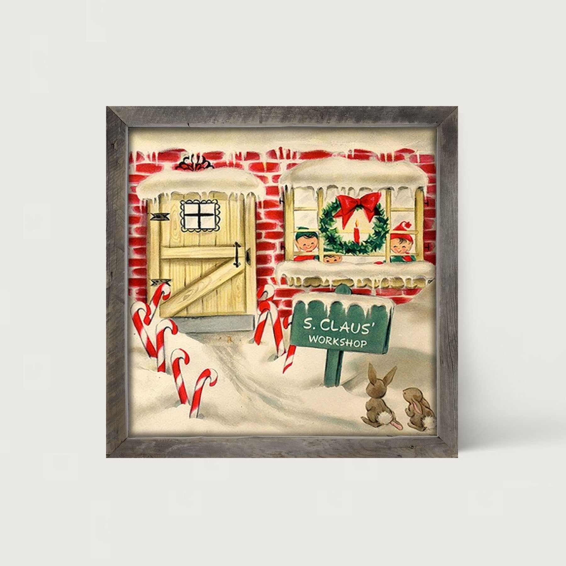 Santa Claus Workshop - Framed art