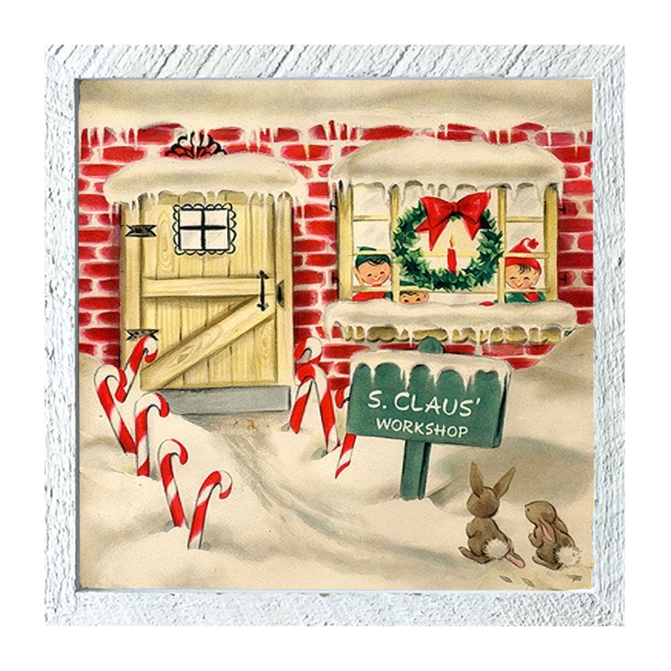 Santa Claus Workshop - Framed art