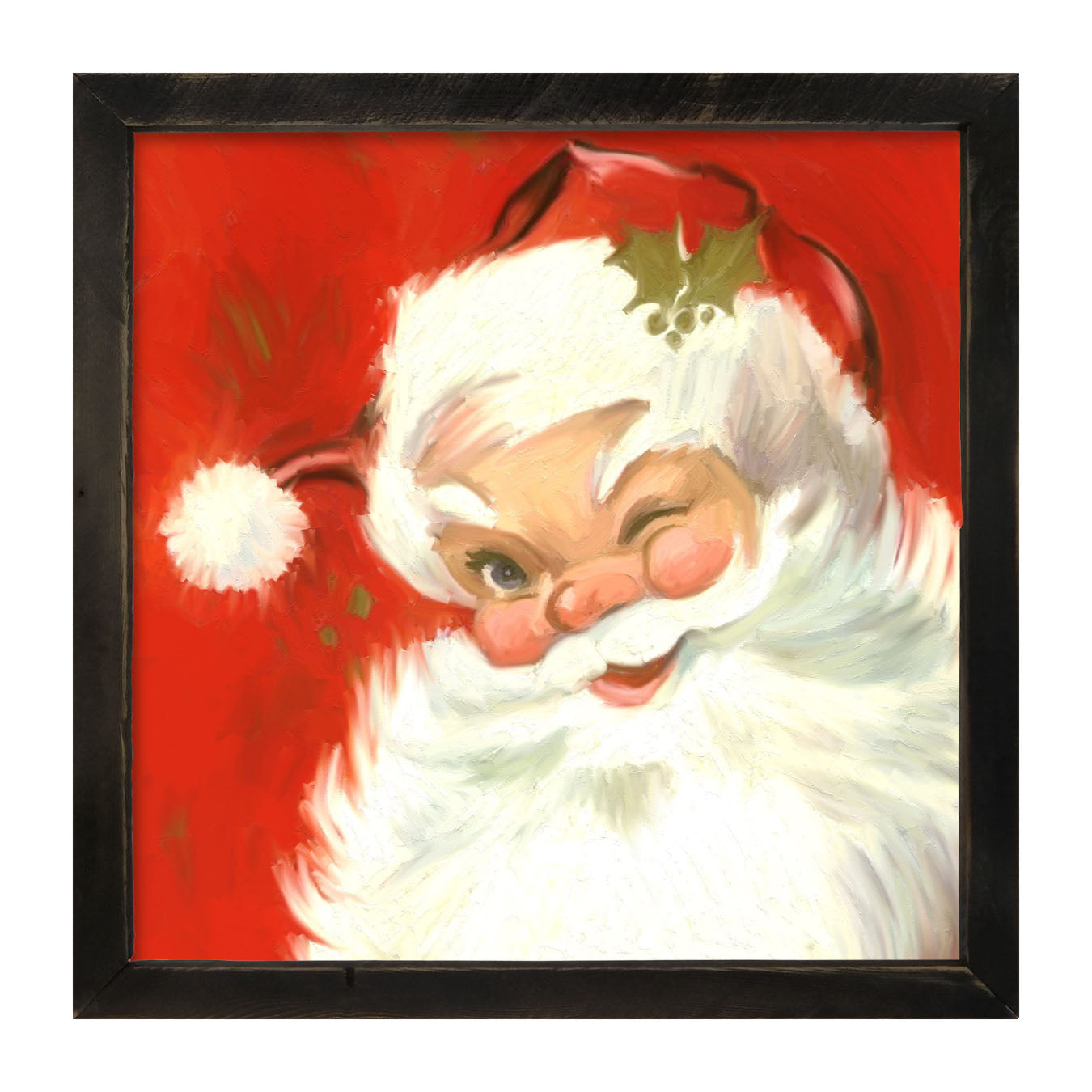 Santa's Wink - Framed art