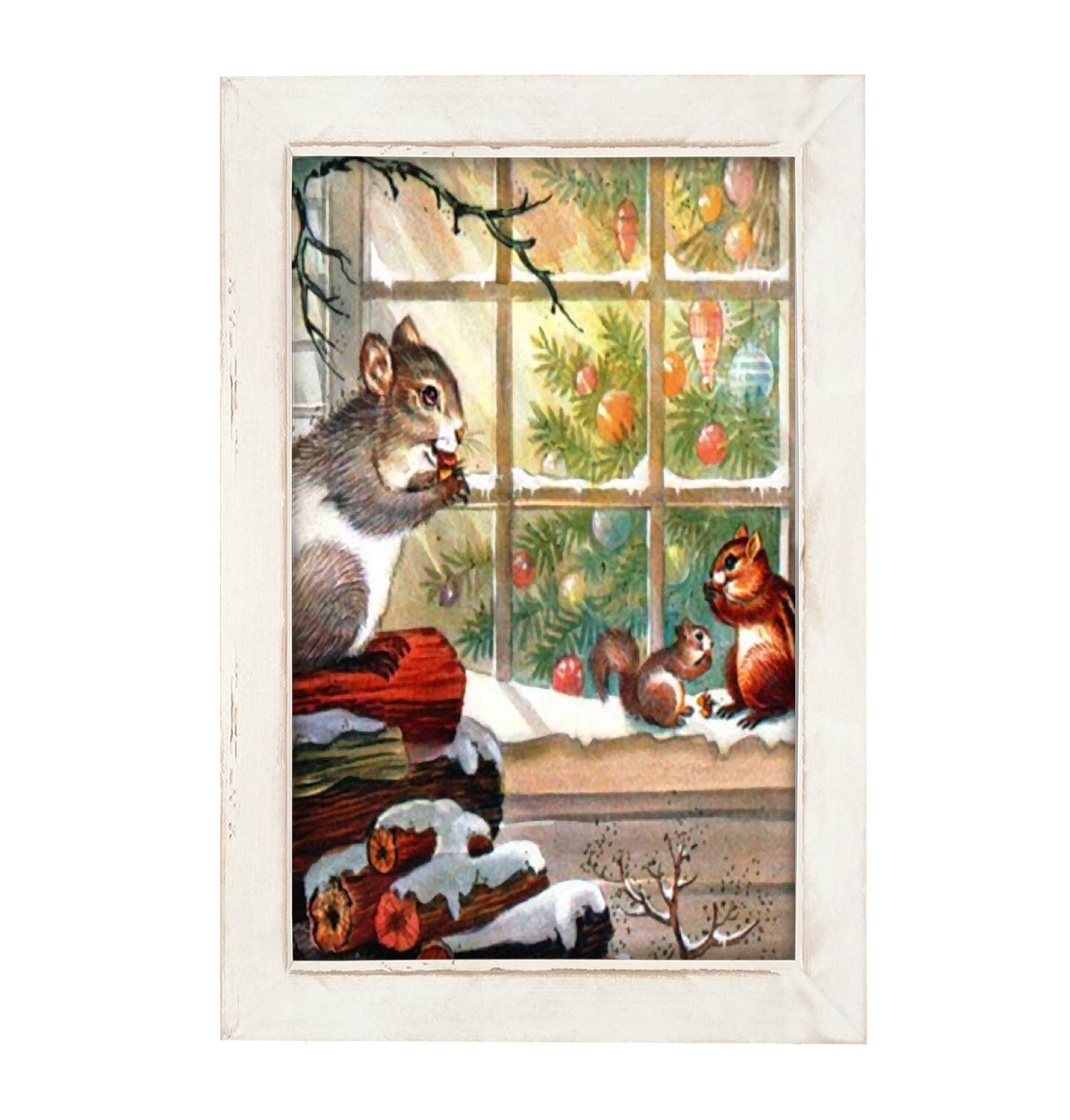 Squirrel at window - Framed art