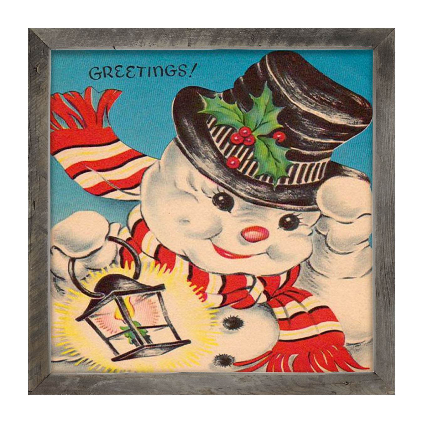Snowman with Lantern
