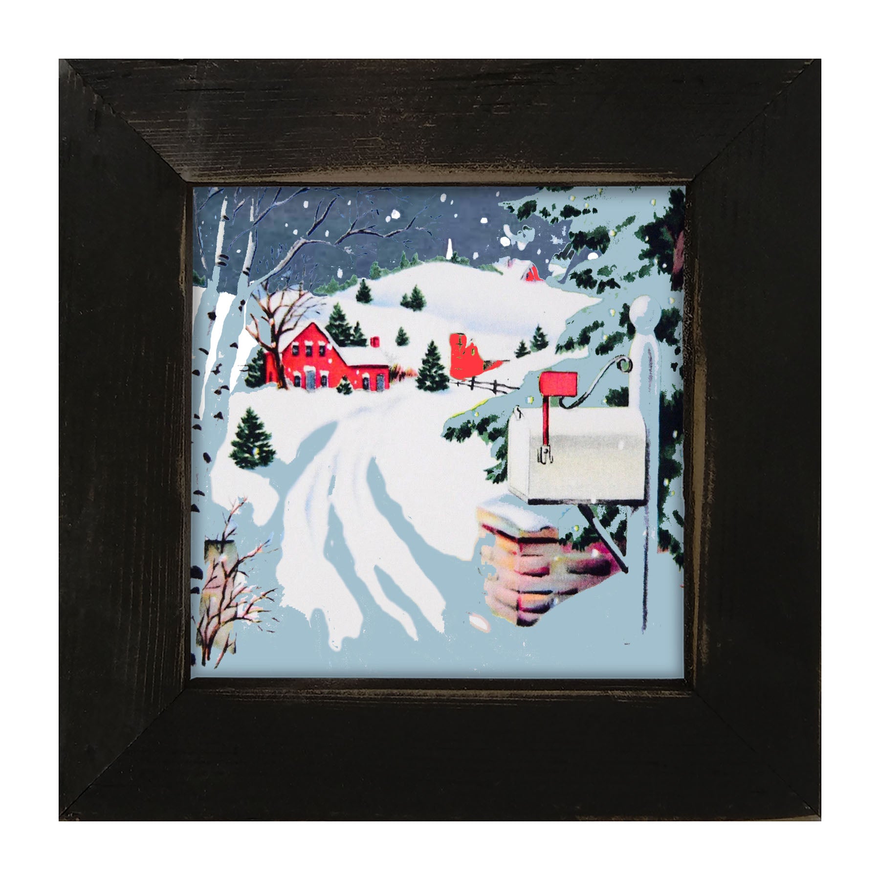 Snowy Mailbox - Framed art