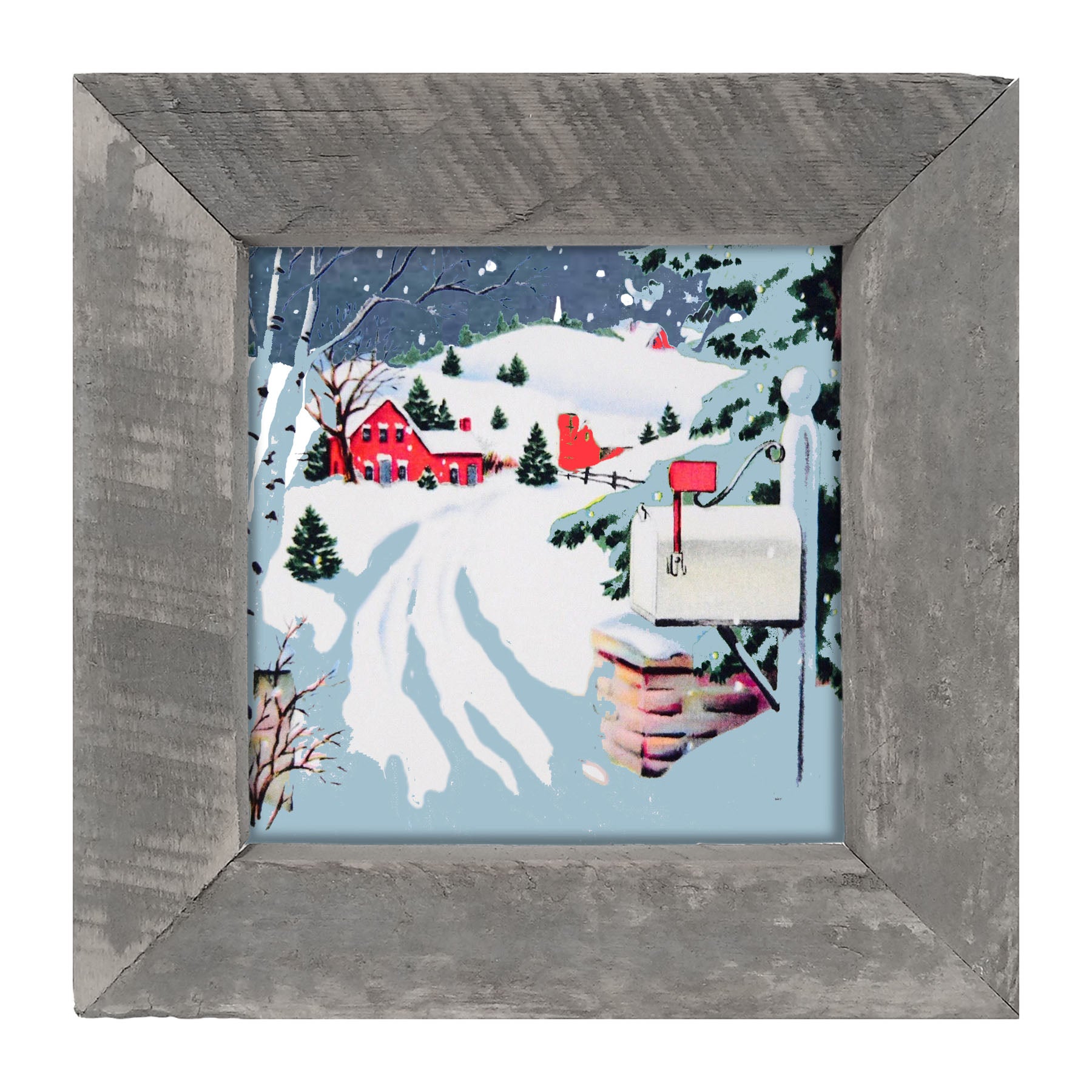 Snowy Mailbox - Framed art