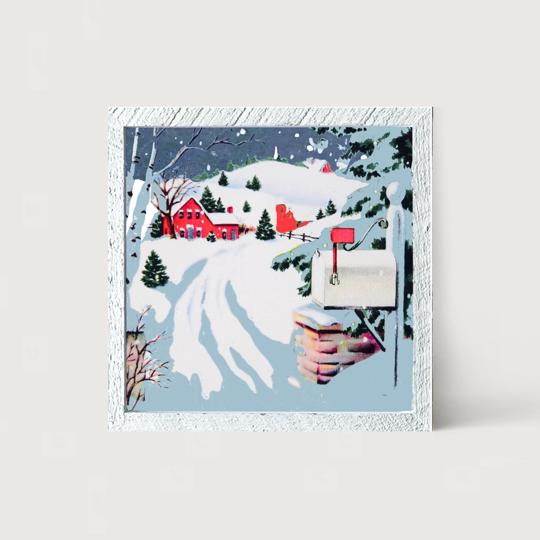 Snowy Mailbox - Framed art