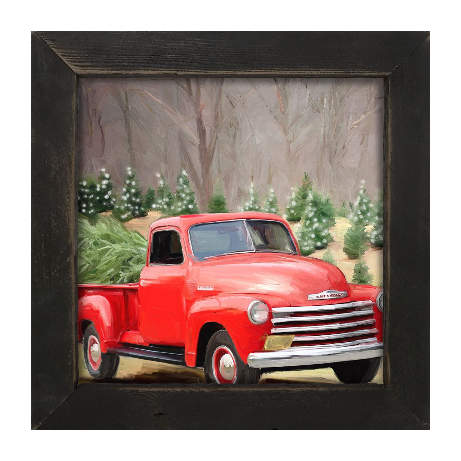 Chevy Truck with a Fresh Cut Tree - Framed art