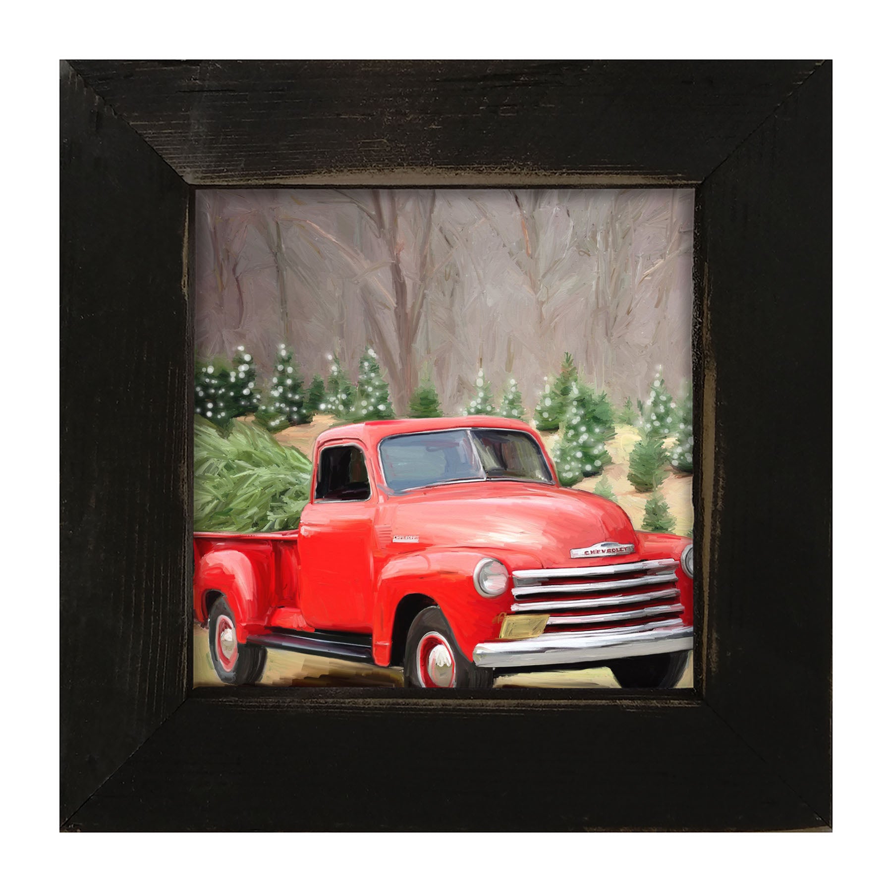 Chevy Truck with a Fresh Cut Tree - Framed art