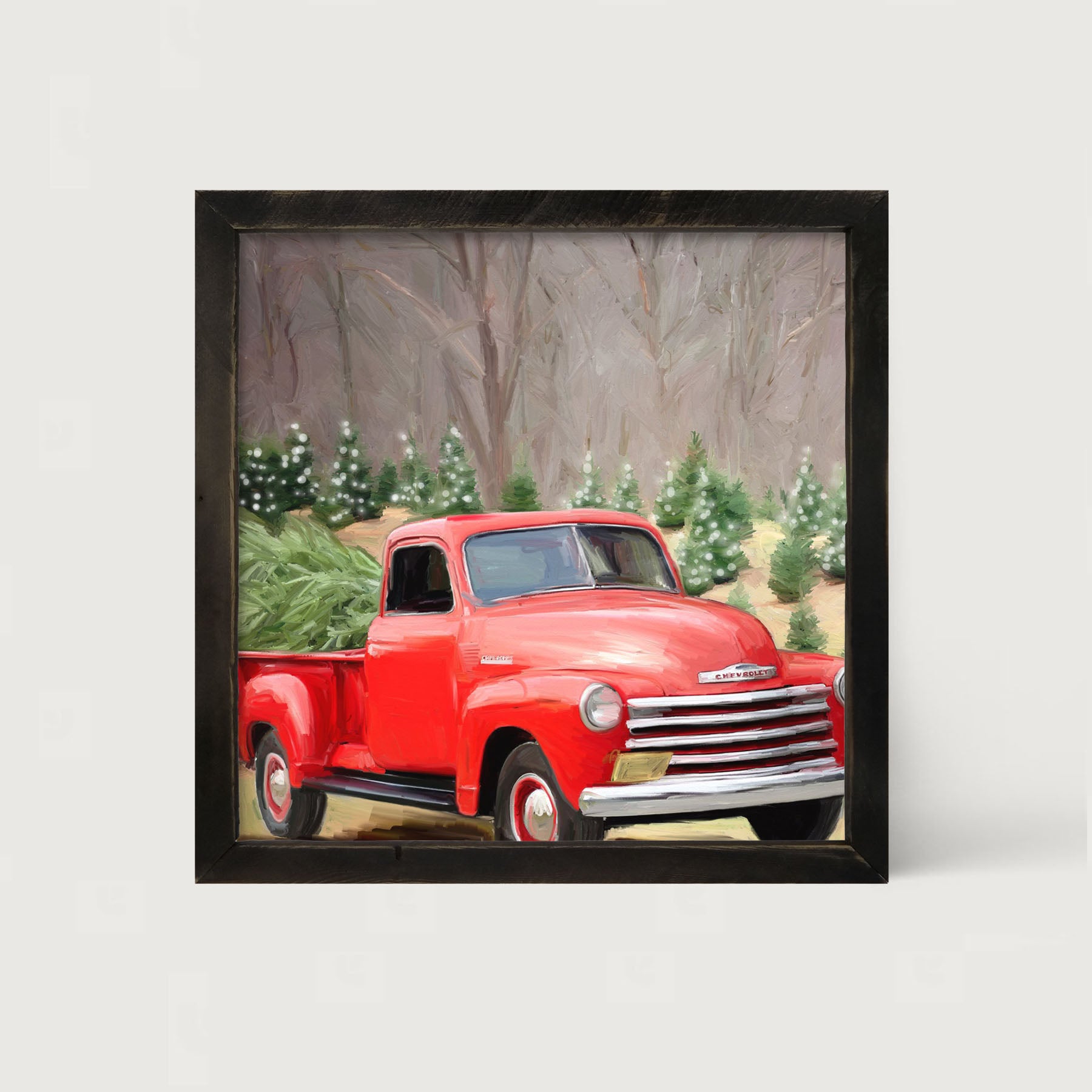 Chevy Truck with a Fresh Cut Tree - Framed art