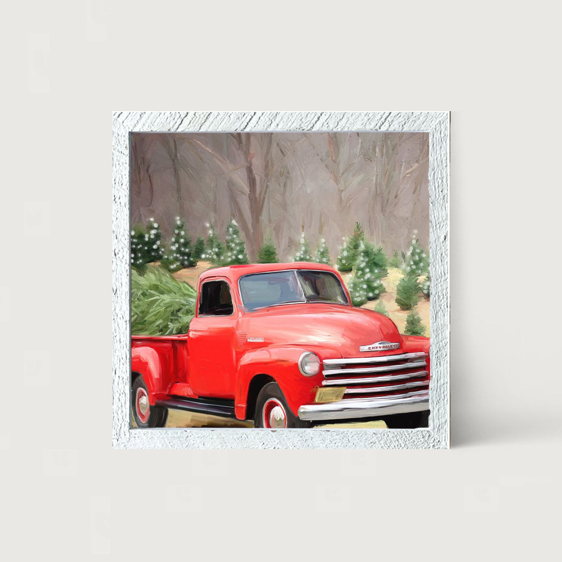 Chevy Truck with a Fresh Cut Tree - Framed art