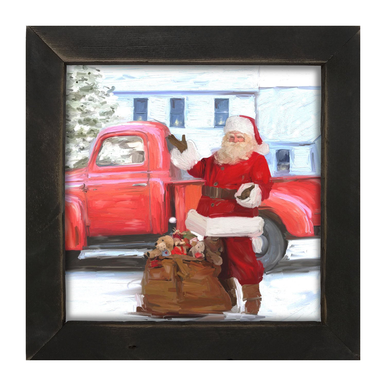 Santa Old Truck - Framed art