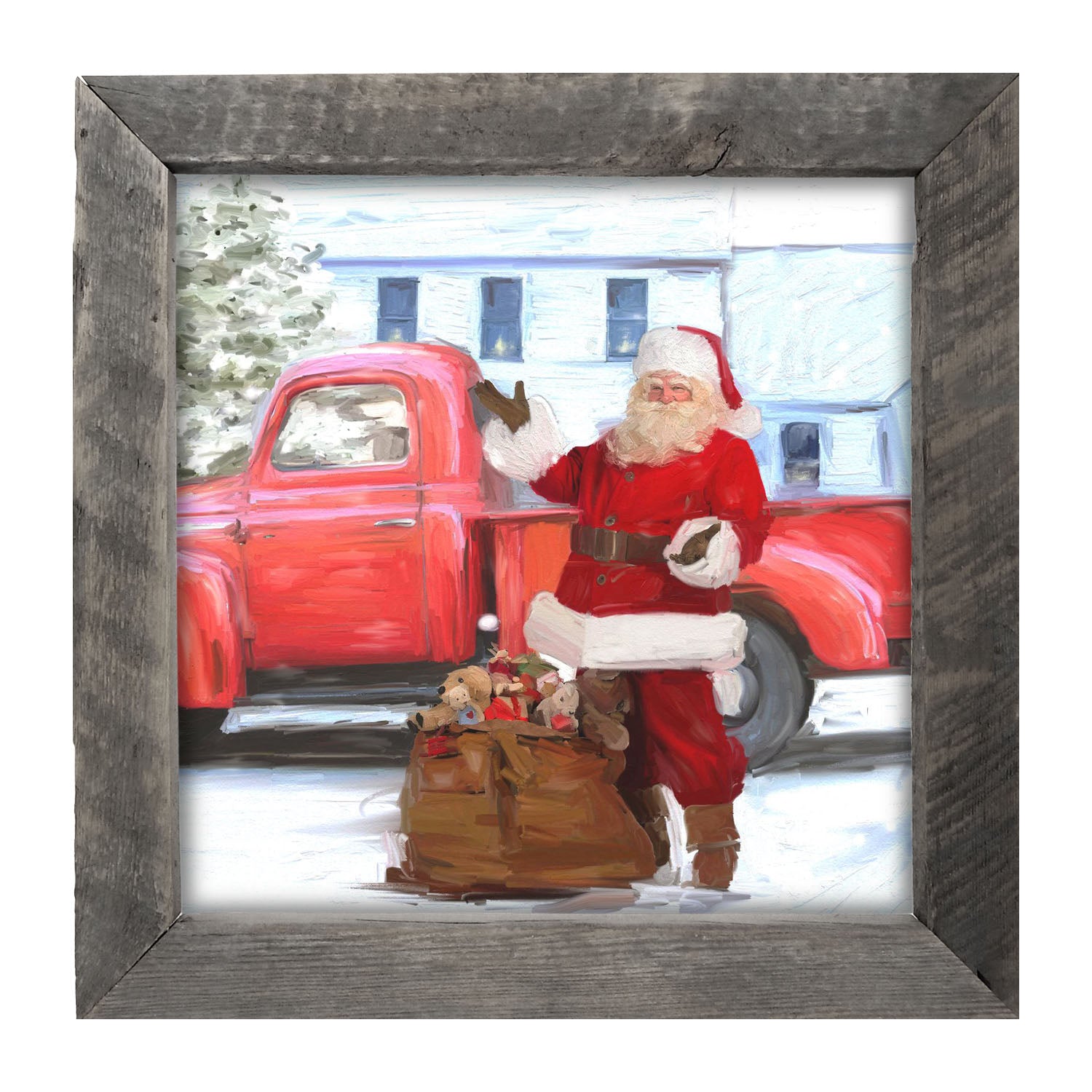 Santa Old Truck - Framed art