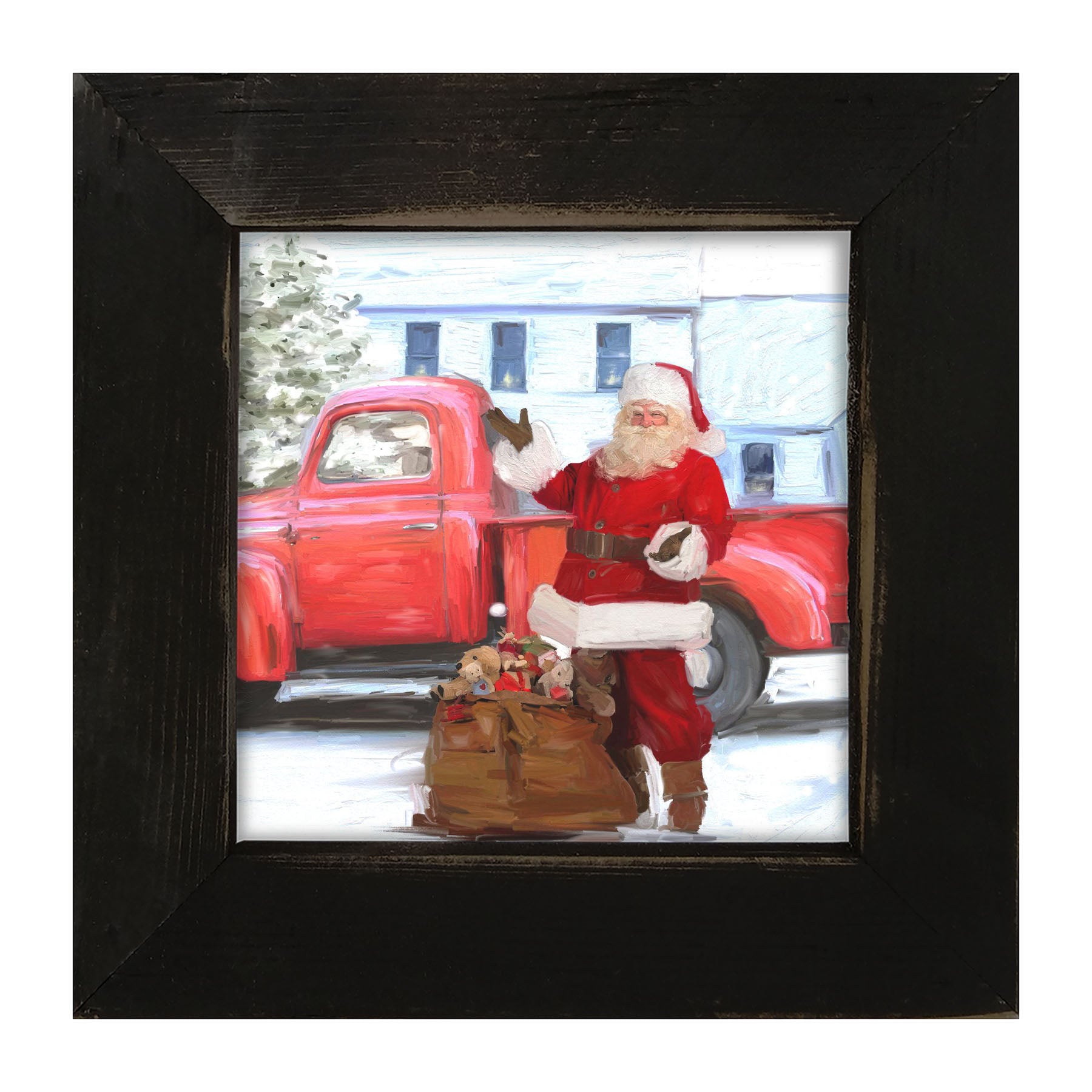 Santa Old Truck - Framed art
