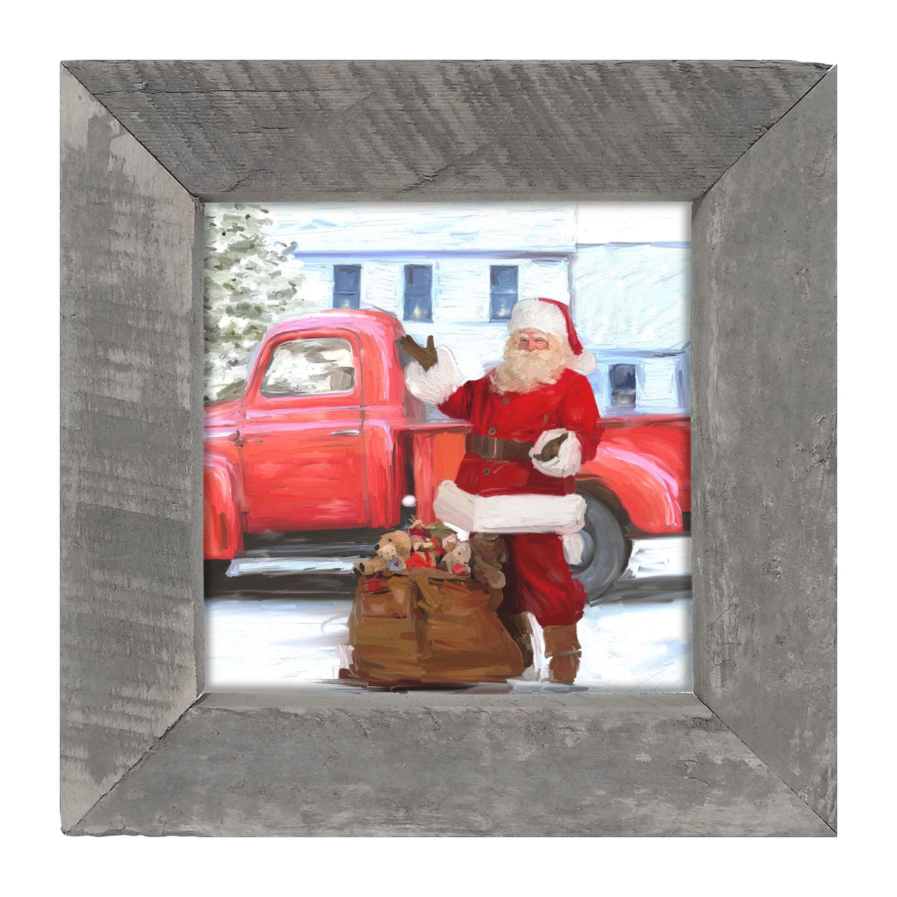 Santa Old Truck - Framed art