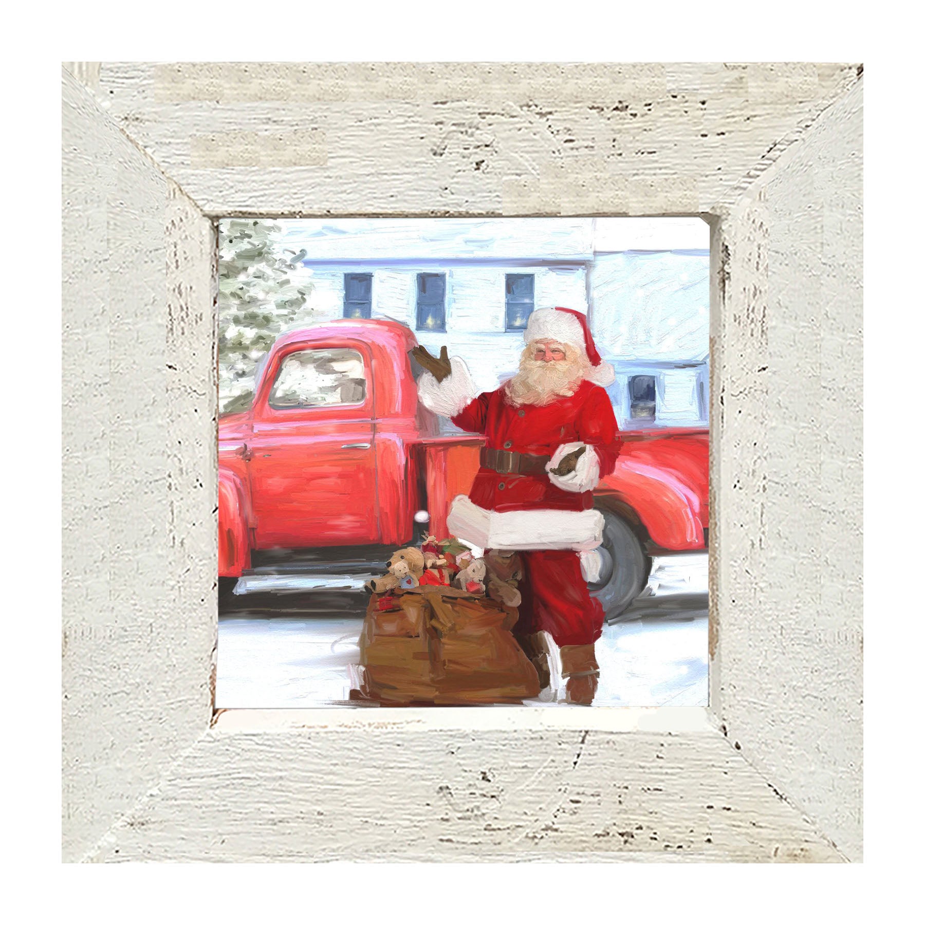 Santa Old Truck - Framed art