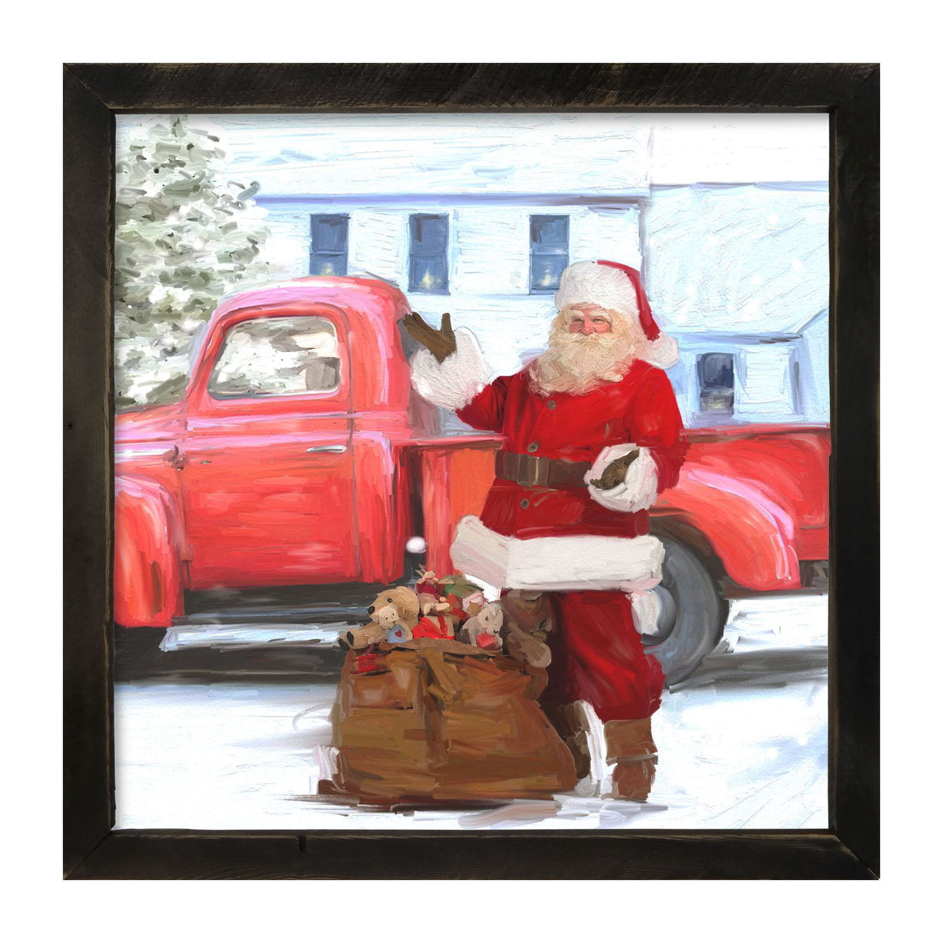 Santa Old Truck - Framed art