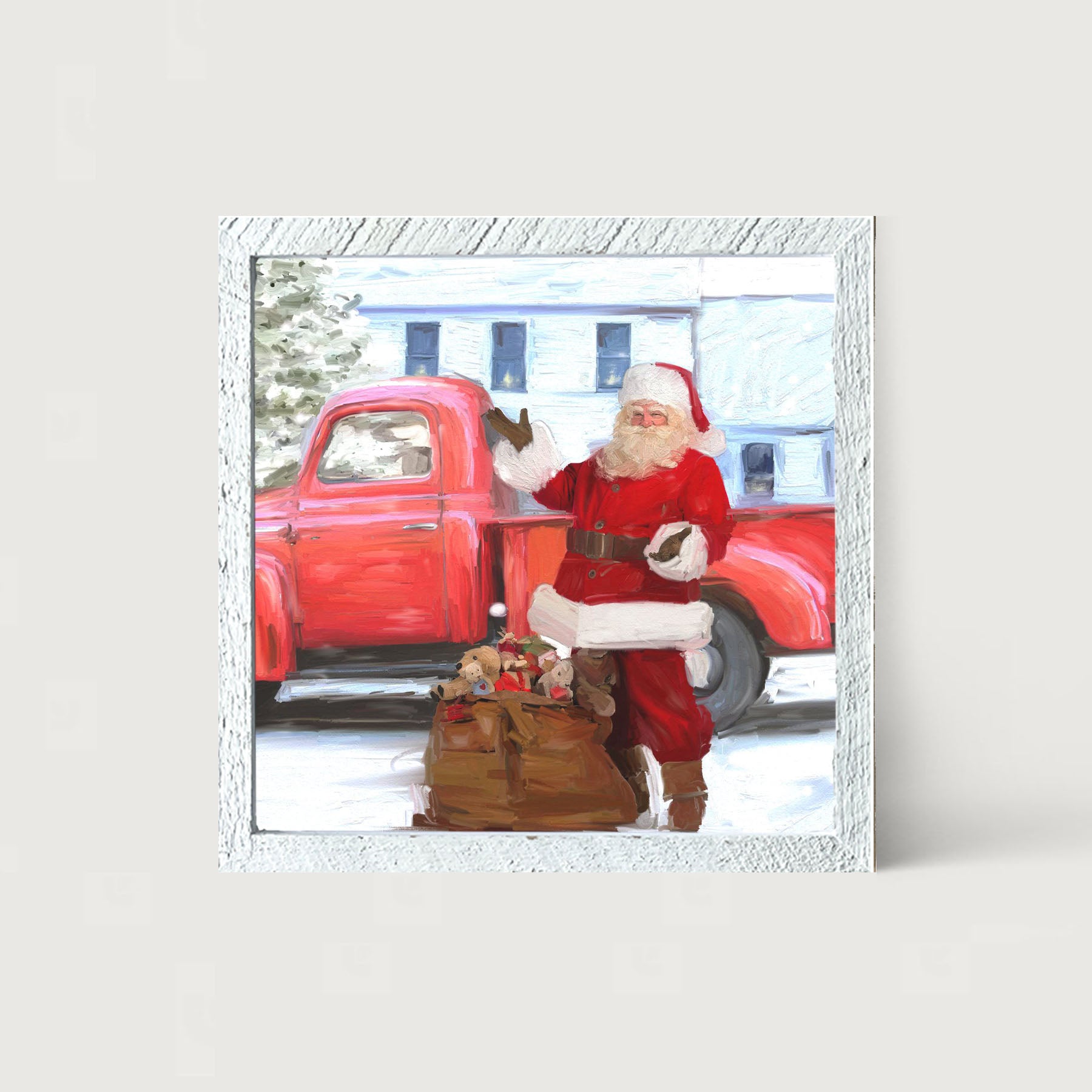 Santa Old Truck - Framed art