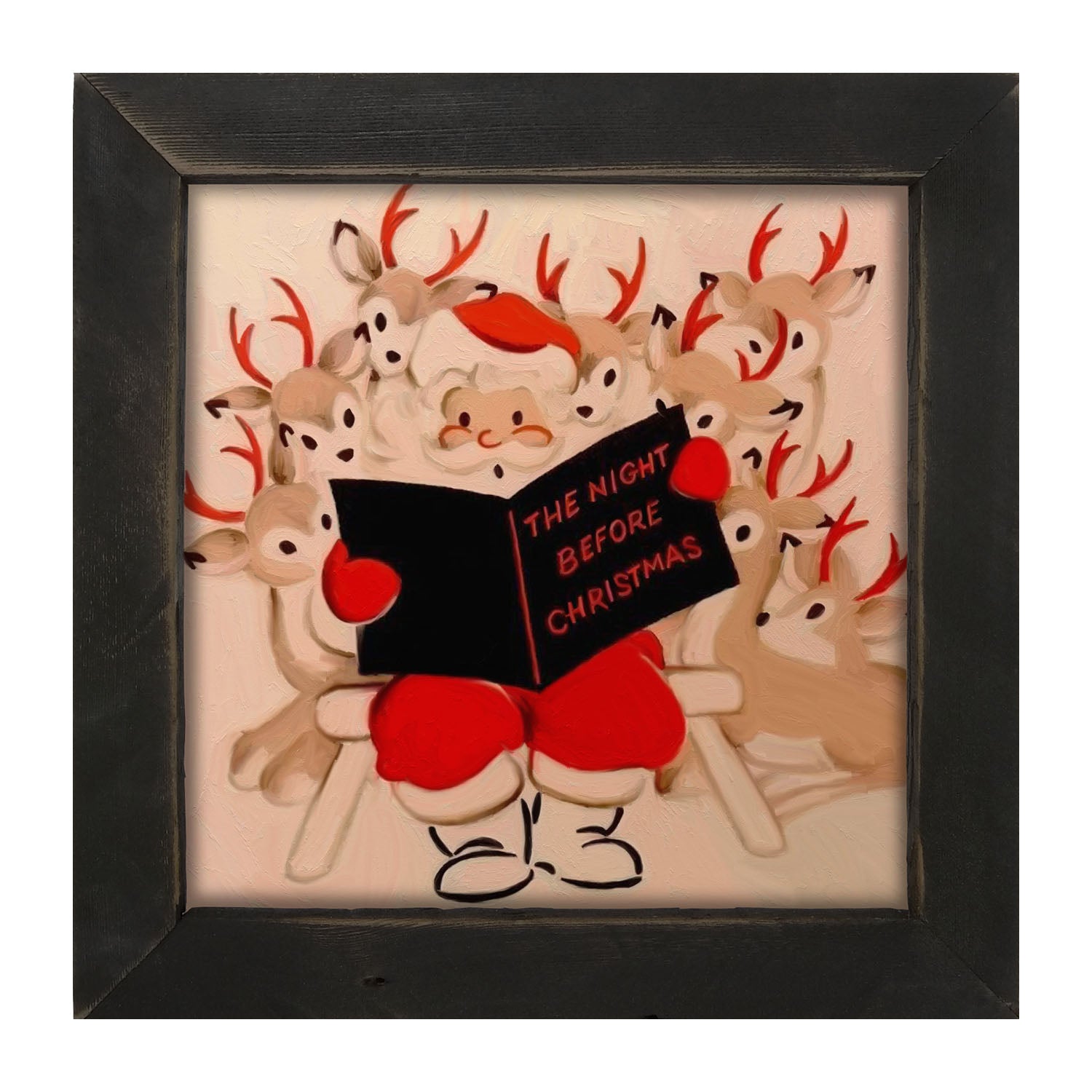 Santa reading - Framed art