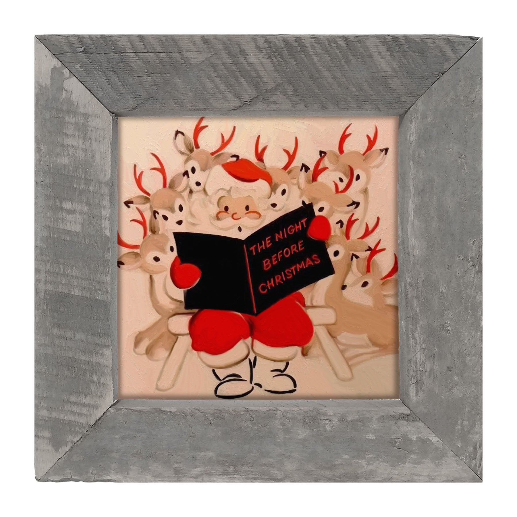 Santa reading - Framed art