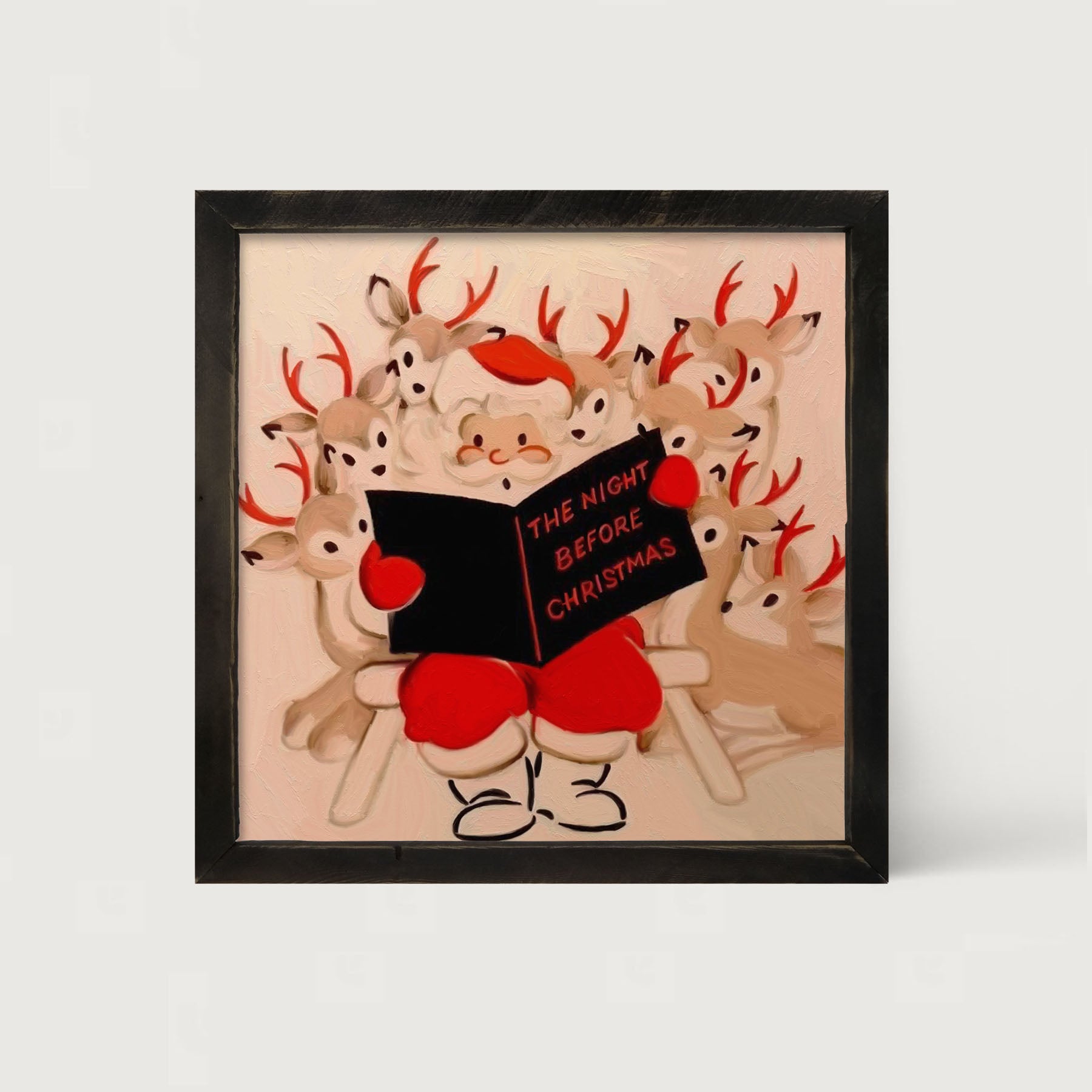 Santa reading - Framed art