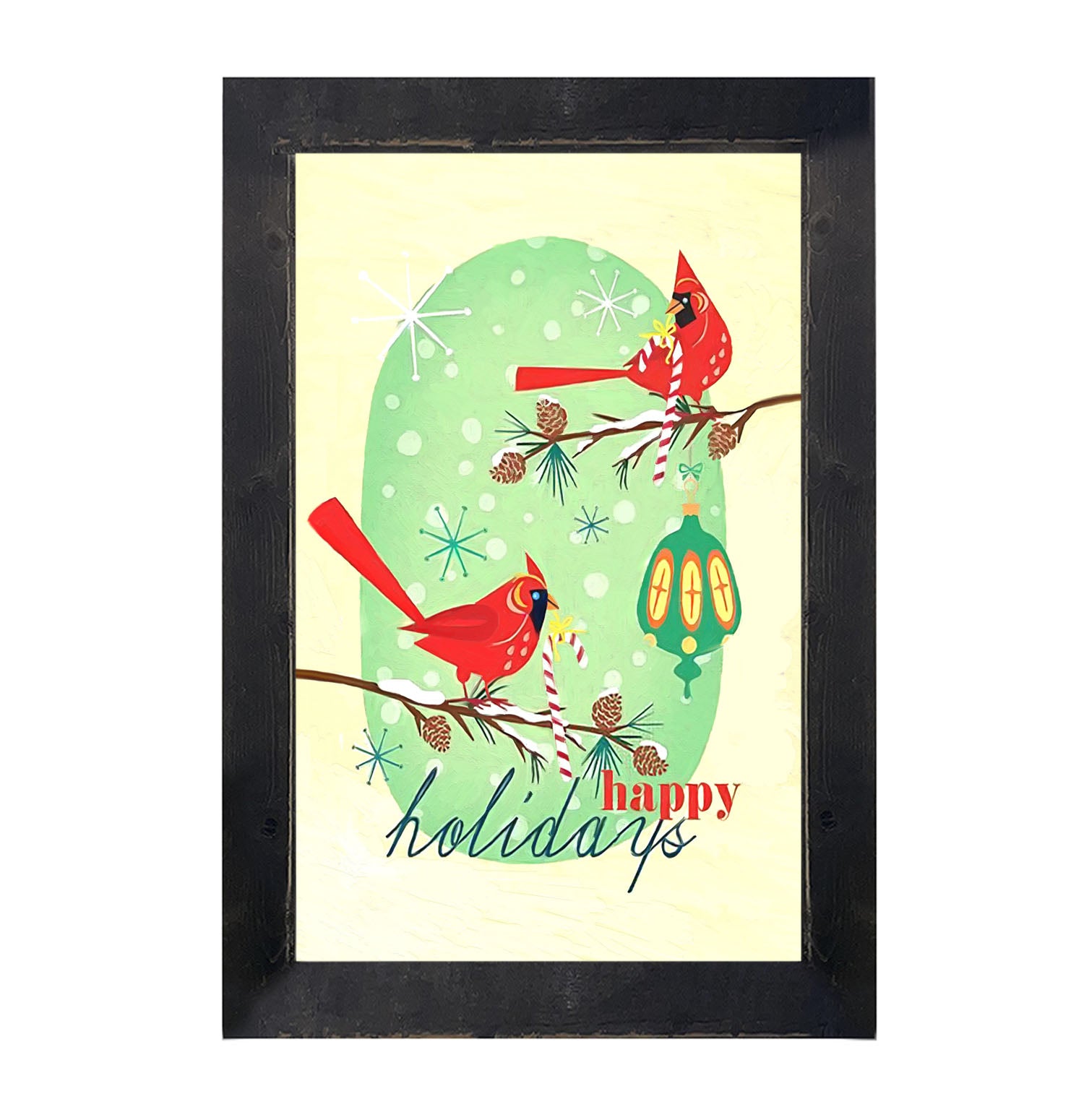 Vintage Christmas Cardinal - Framed art