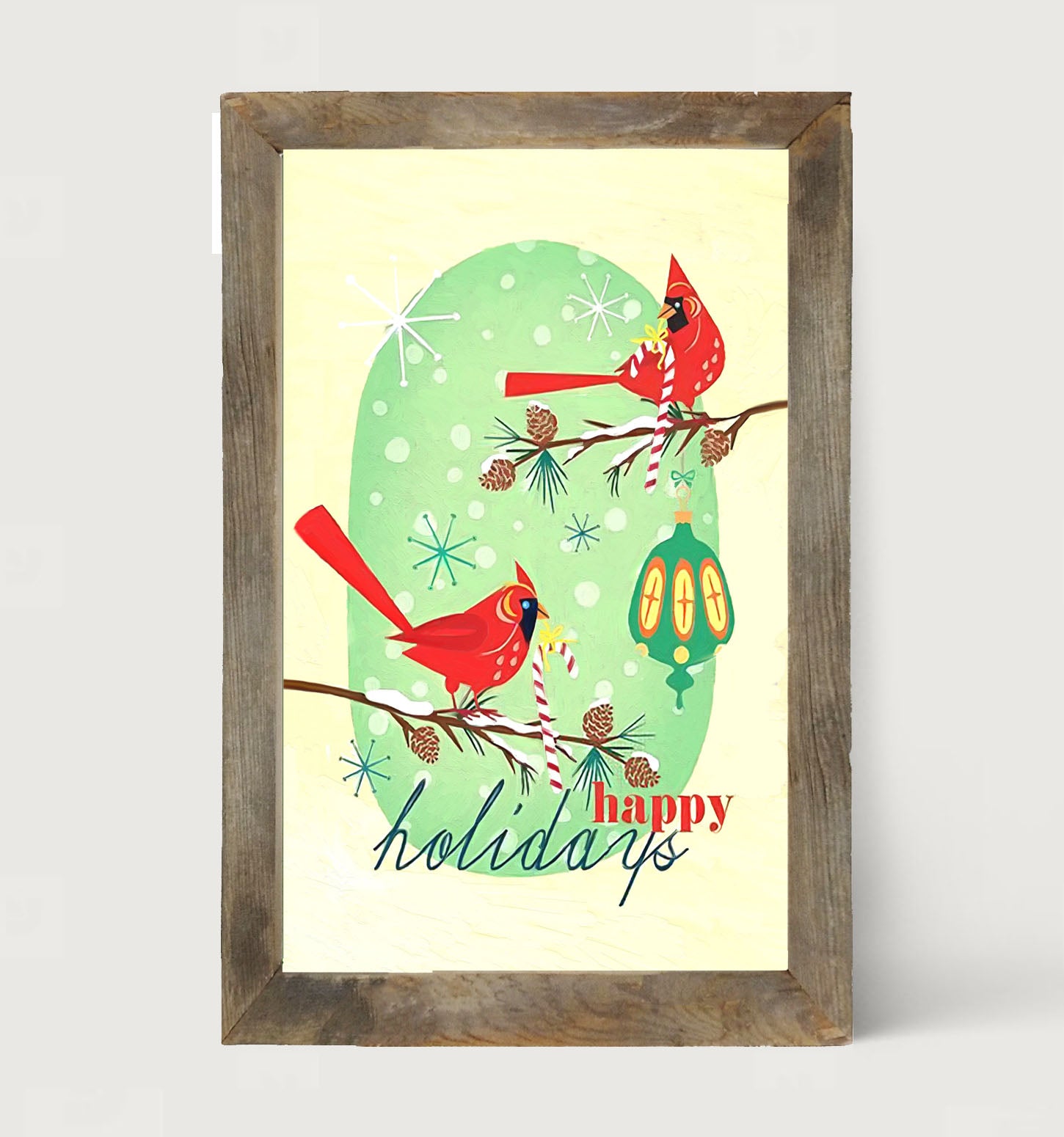Vintage Christmas Cardinal - Framed art