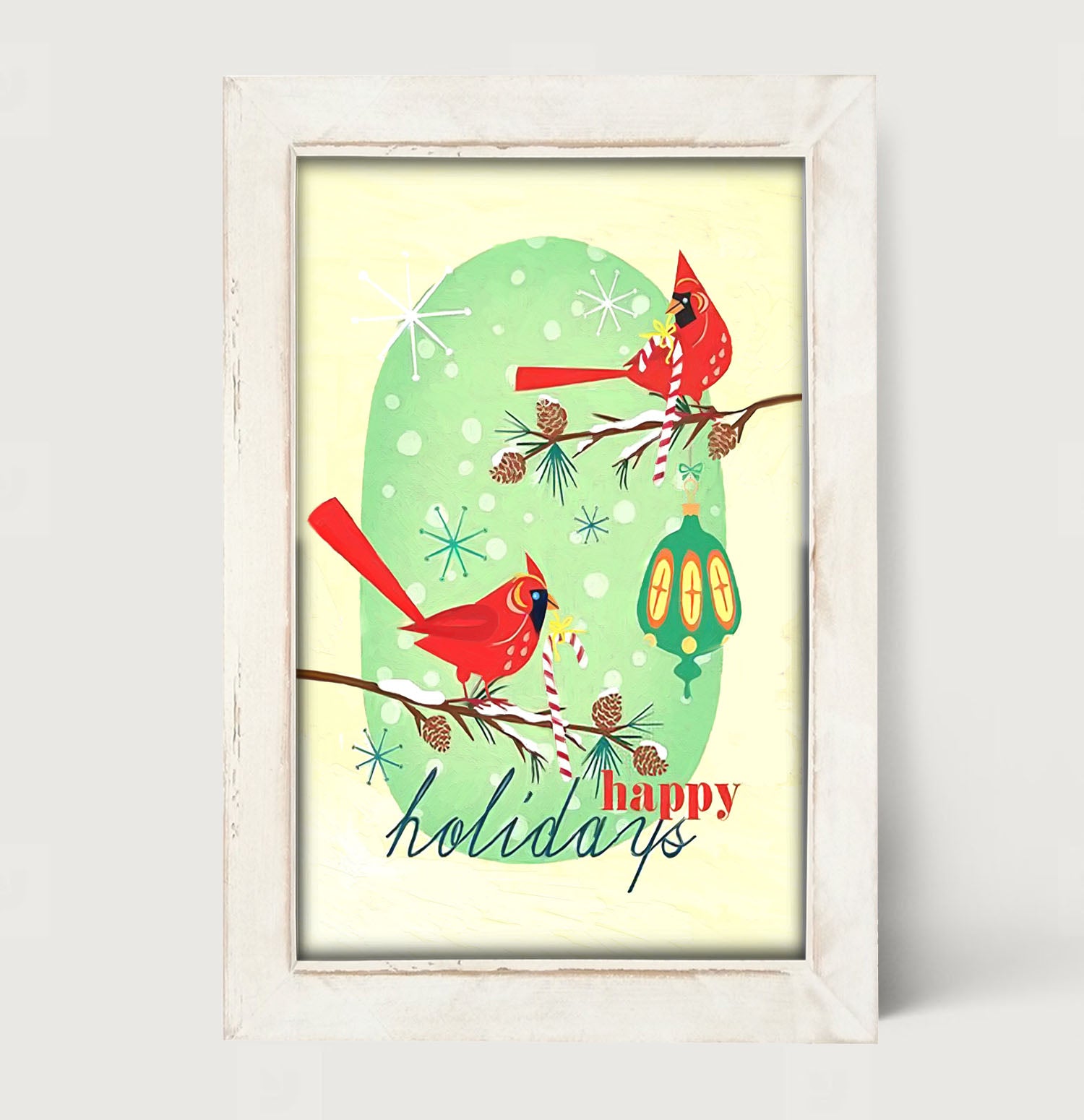 Vintage Christmas Cardinal - Framed art