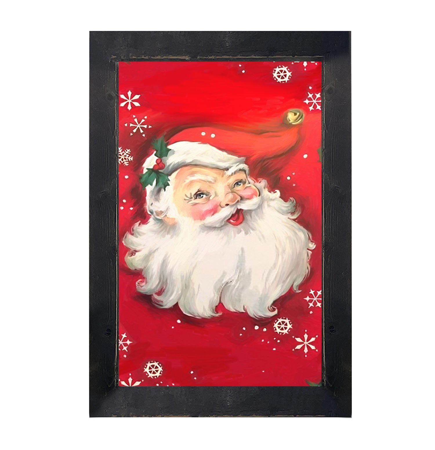 Red Santa with snowflakes